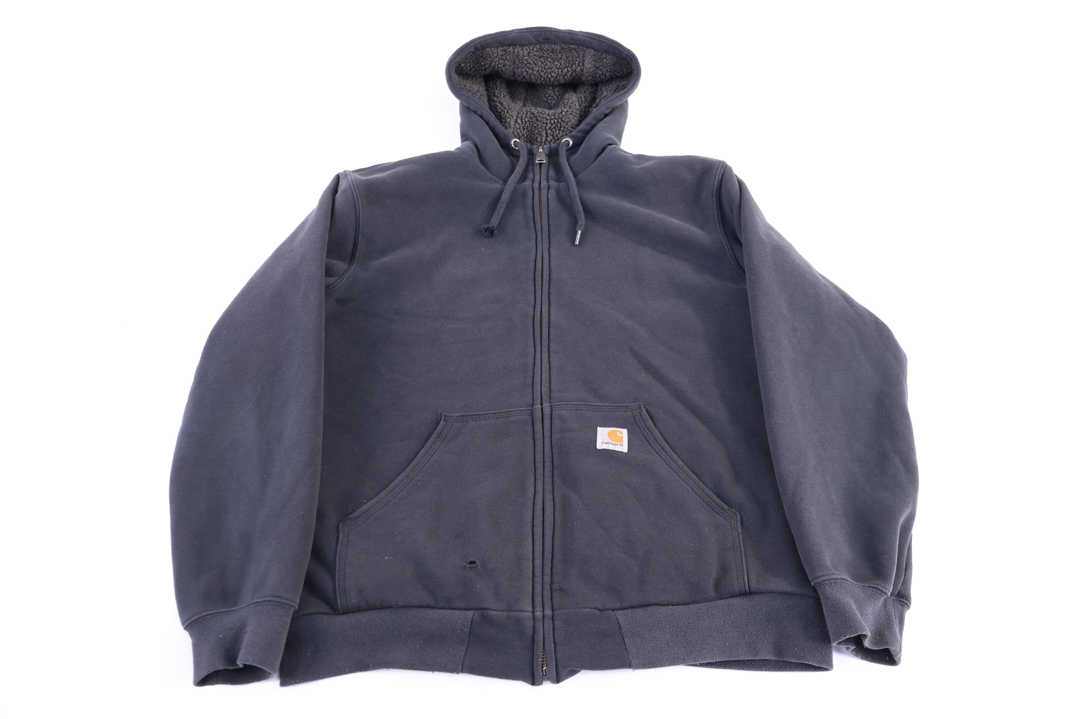 Carhartt Logo Patch Black Full Zip Jacket