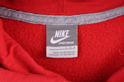 Nike Embroidered Red Pullover Hoodie