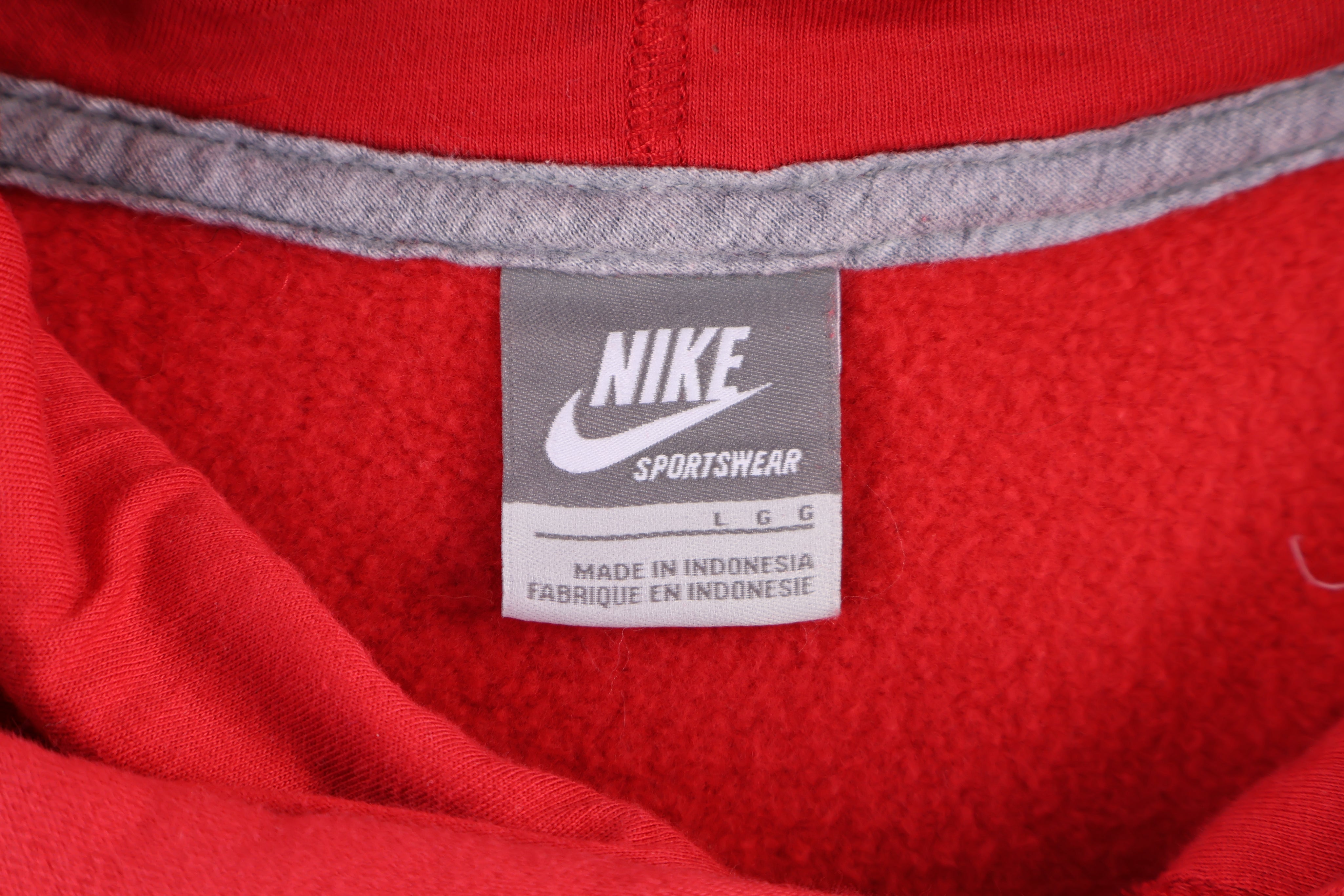 Nike Embroidered Red Pullover Hoodie