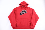 Nike Embroidered Red Pullover Hoodie