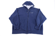 Vintage Nike Embroidered Logo Blue Full Zip Jacket