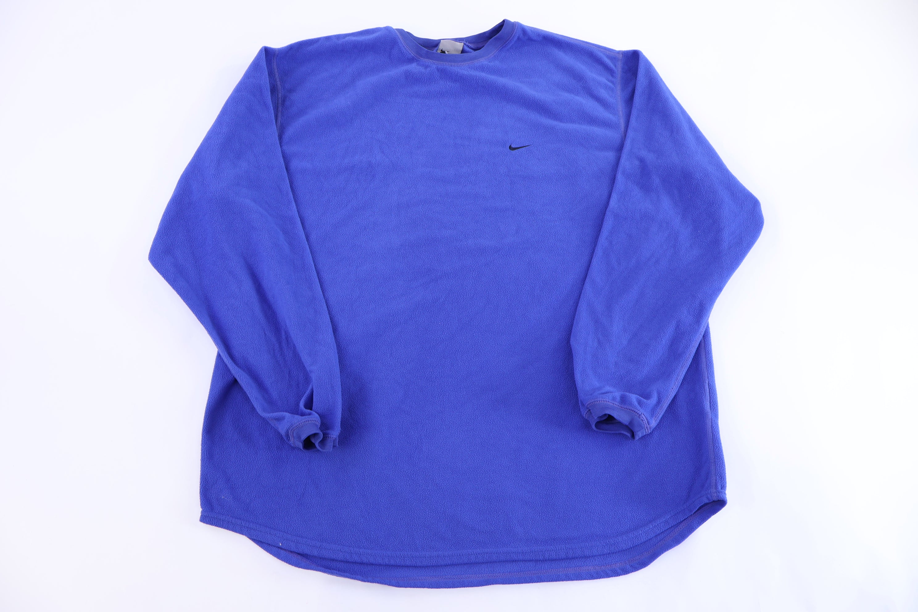 Vintage Nike Embroidered Logo Blue Fleece Pullover