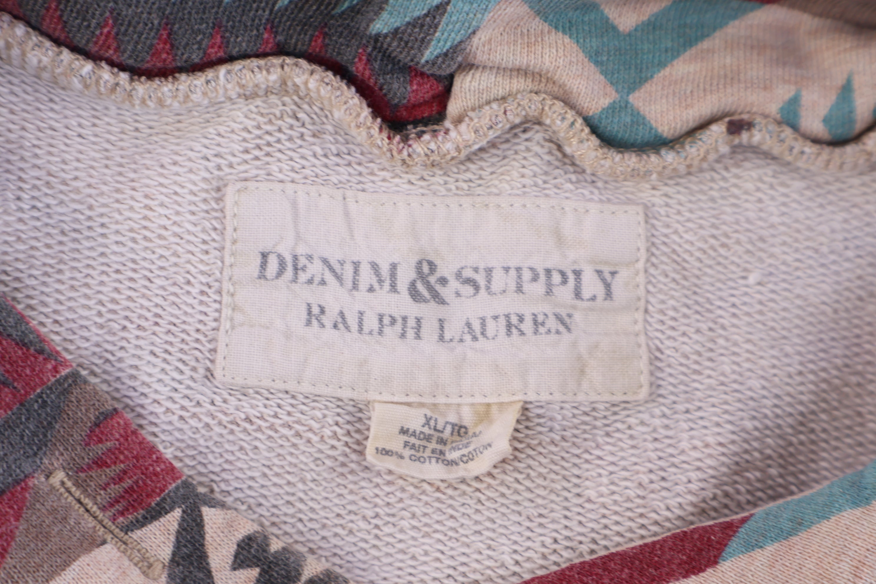 Ralph Lauren Denim & Supply Southwestern Pattern Pullover Hoodie