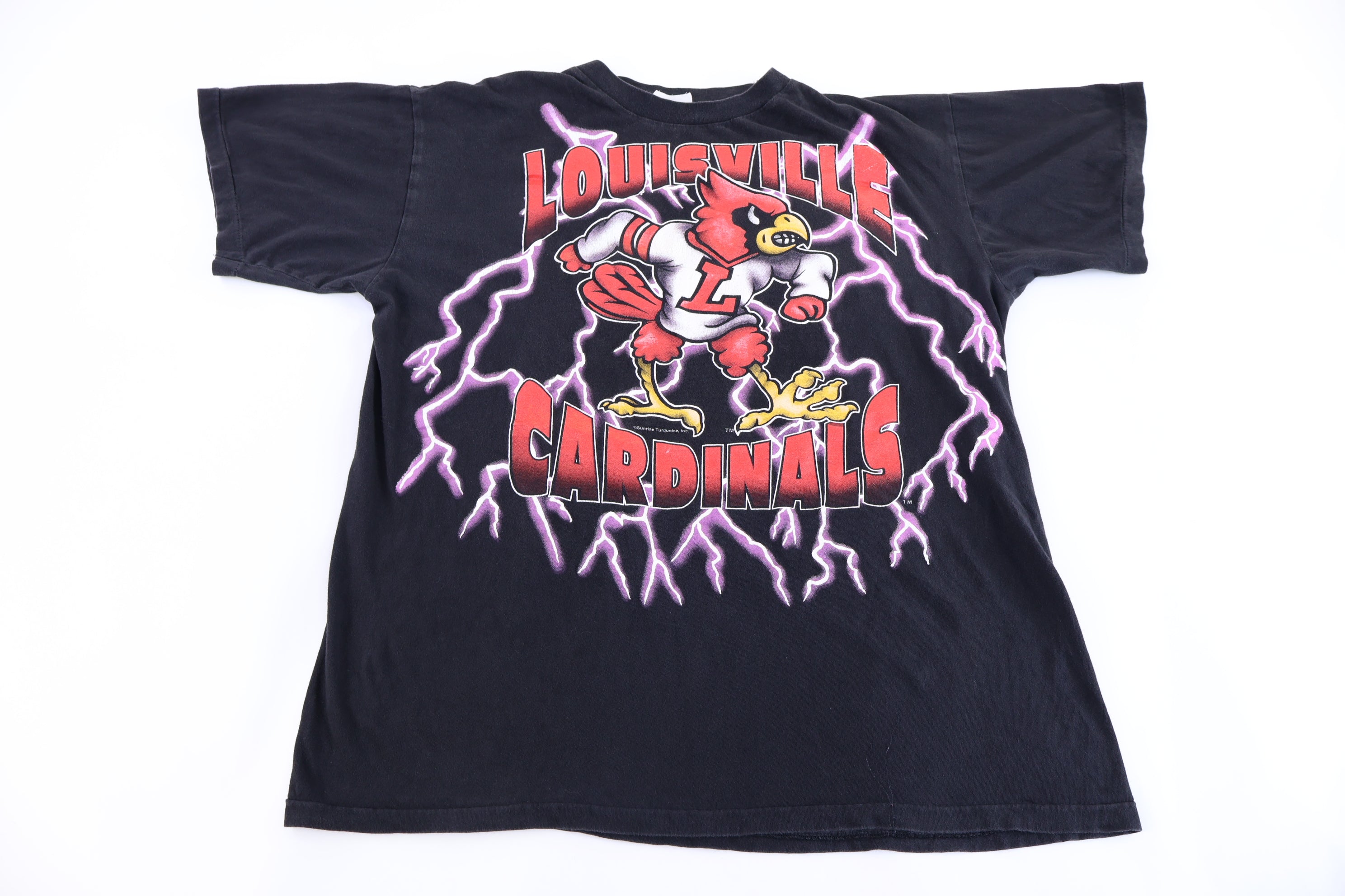 90's Louisville Cardinals Lighting Graphic T-shirt