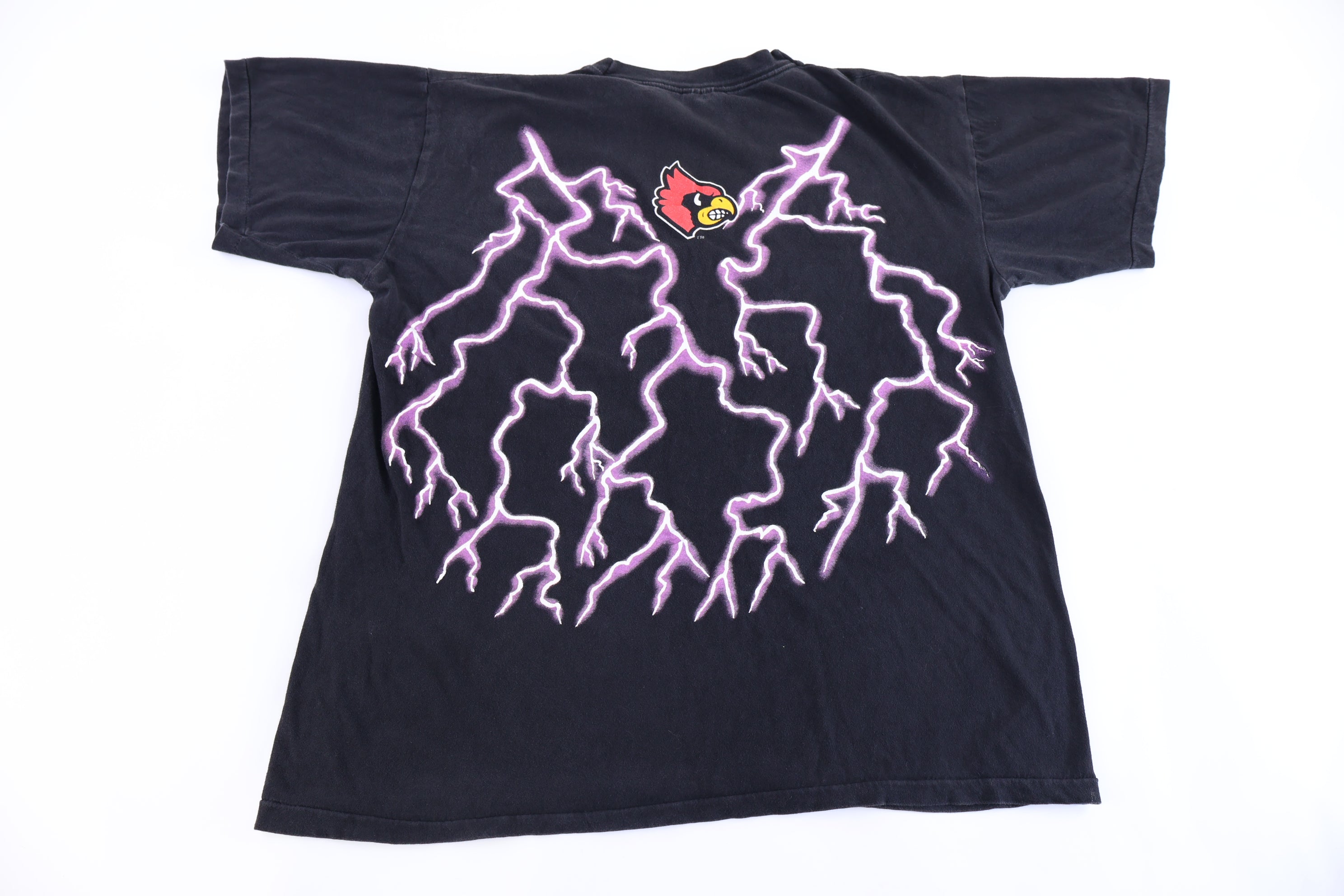 90's Louisville Cardinals Lighting Graphic T-shirt