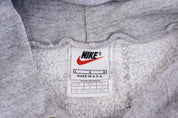 90's Nike Embroidered Logo Grey Pullover Hoodie