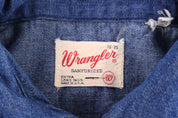70's Wrangler Dark Wash Denim LS Button Down