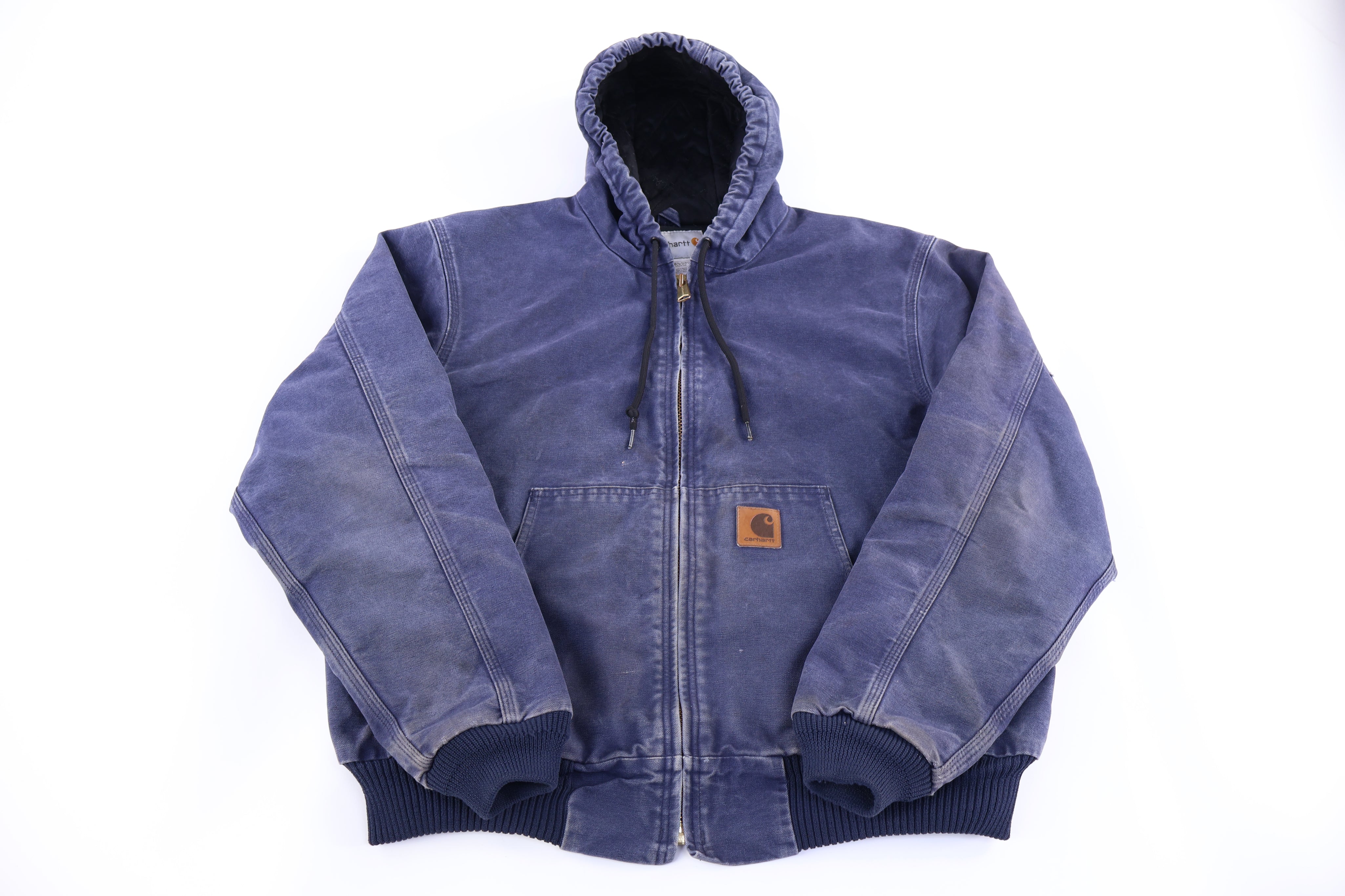 Carhartt Logo Patch Blue Full Zip Jacket