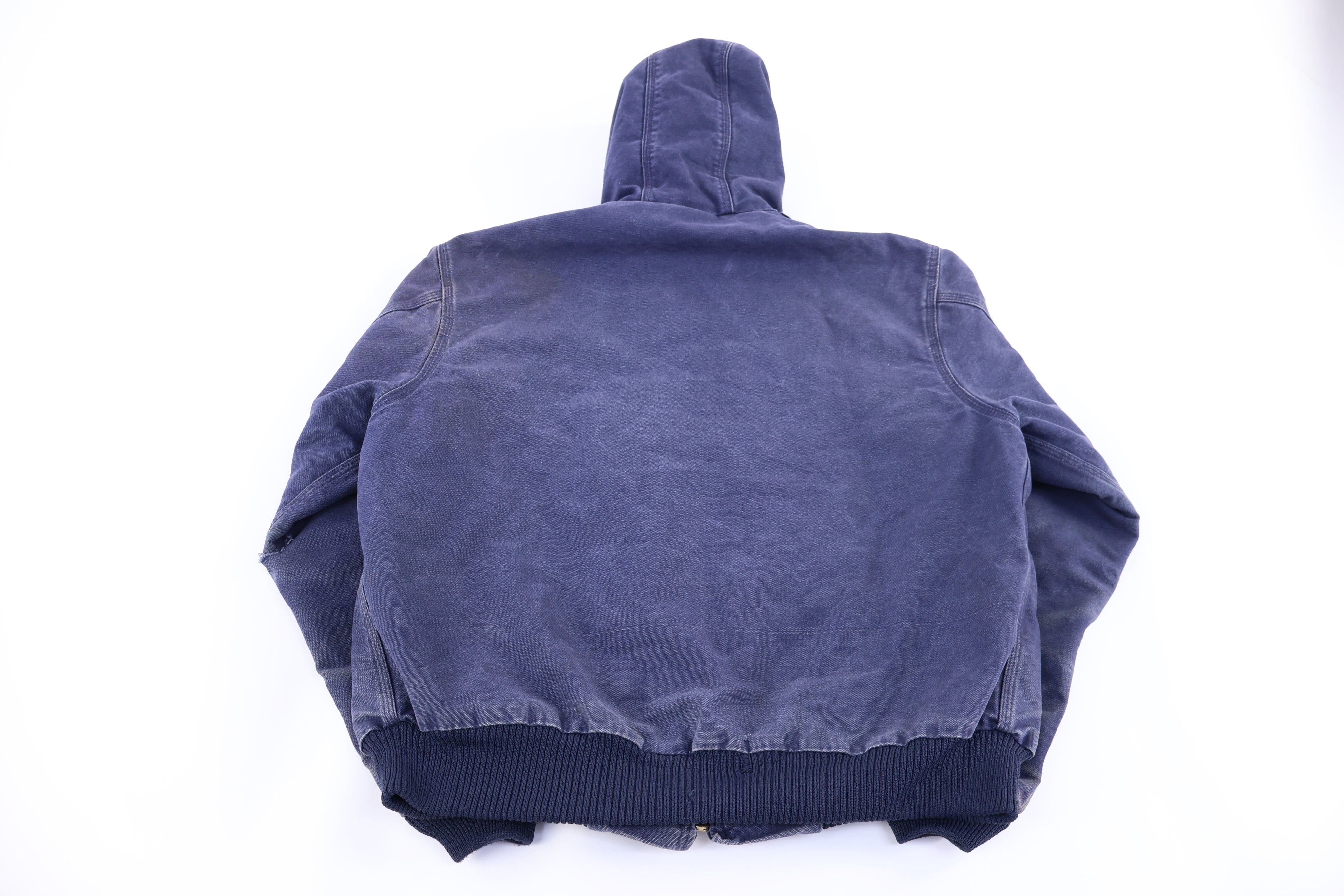 Carhartt Logo Patch Blue Full Zip Jacket