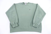 Vintage Nike Embroidered Logo Green Sweatshirt