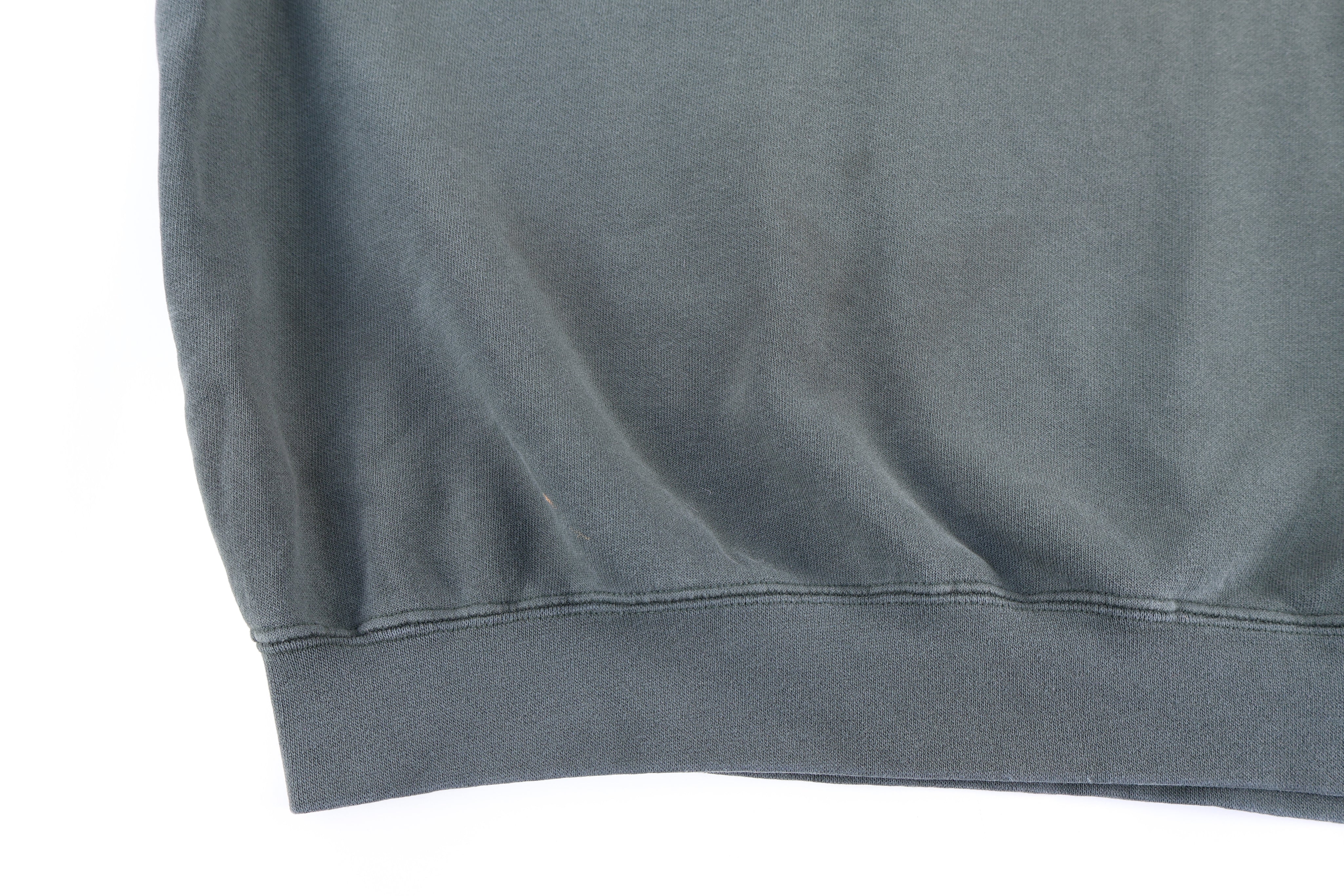 Vintage Nike Embroidered Logo Green Sweatshirt