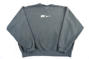 Vintage Nike Embroidered Logo Green Sweatshirt