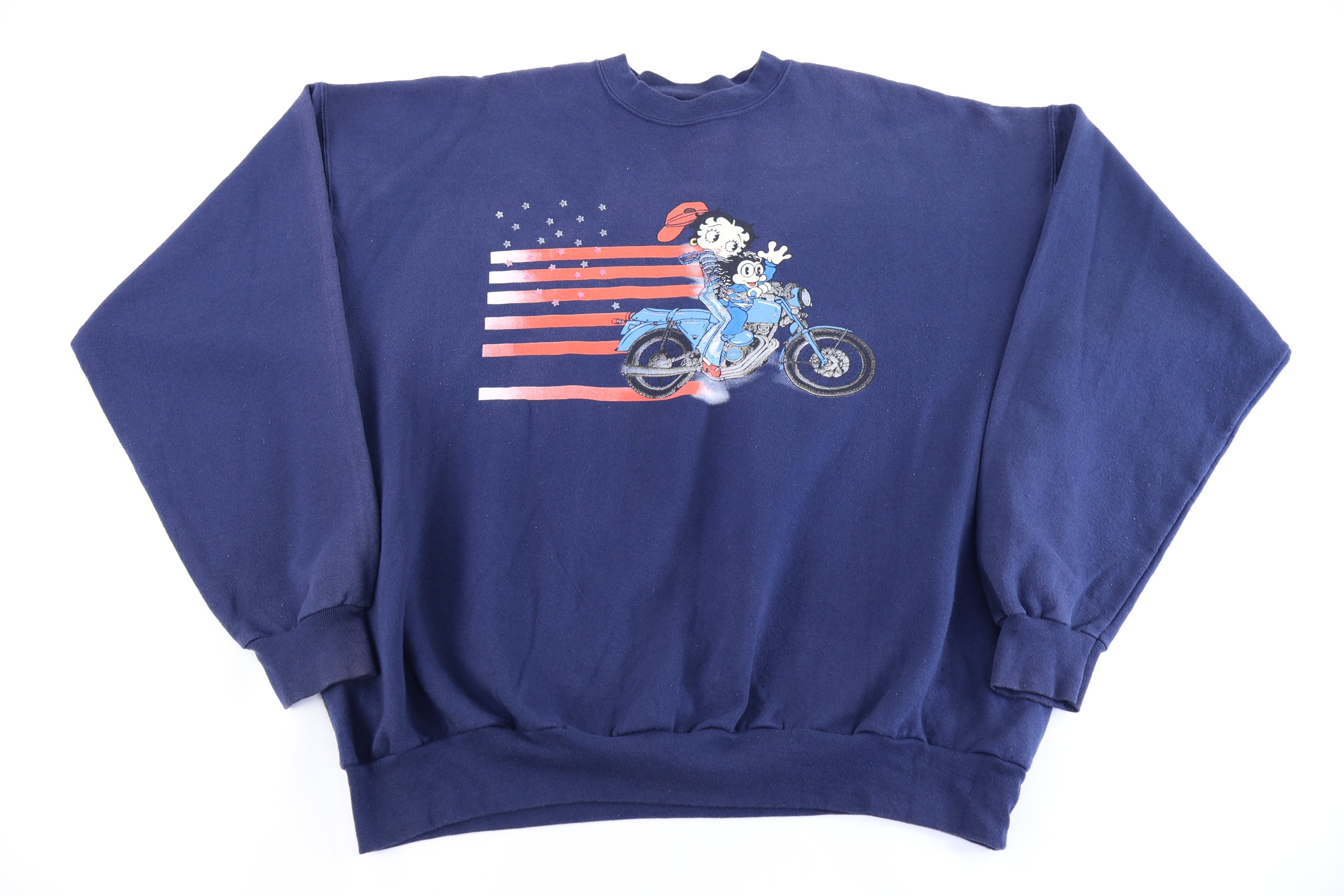 90's Betty Boop Motorcycle Graphic Sweatshirt