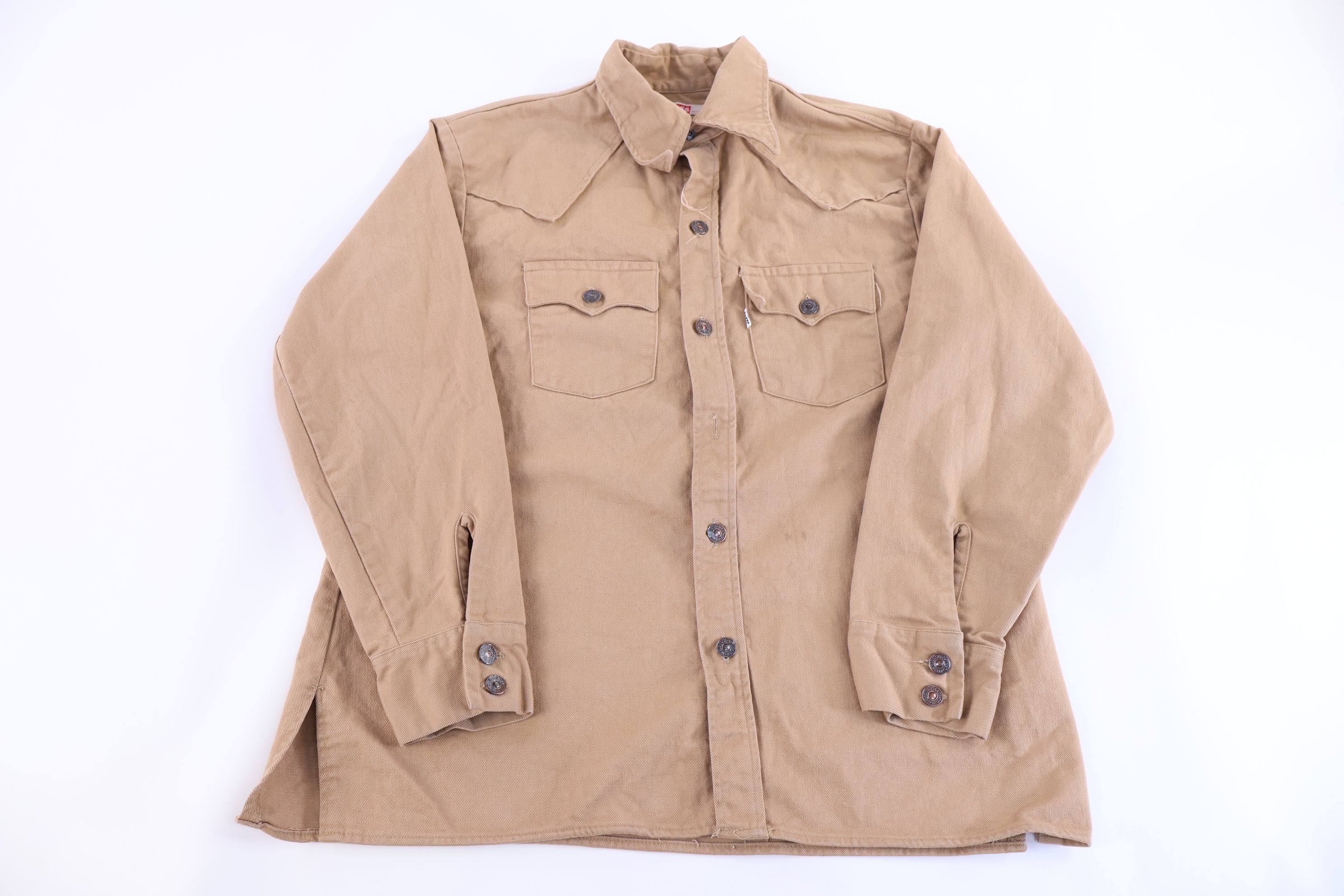 70's Levi's White Tab Brown LS Button Down