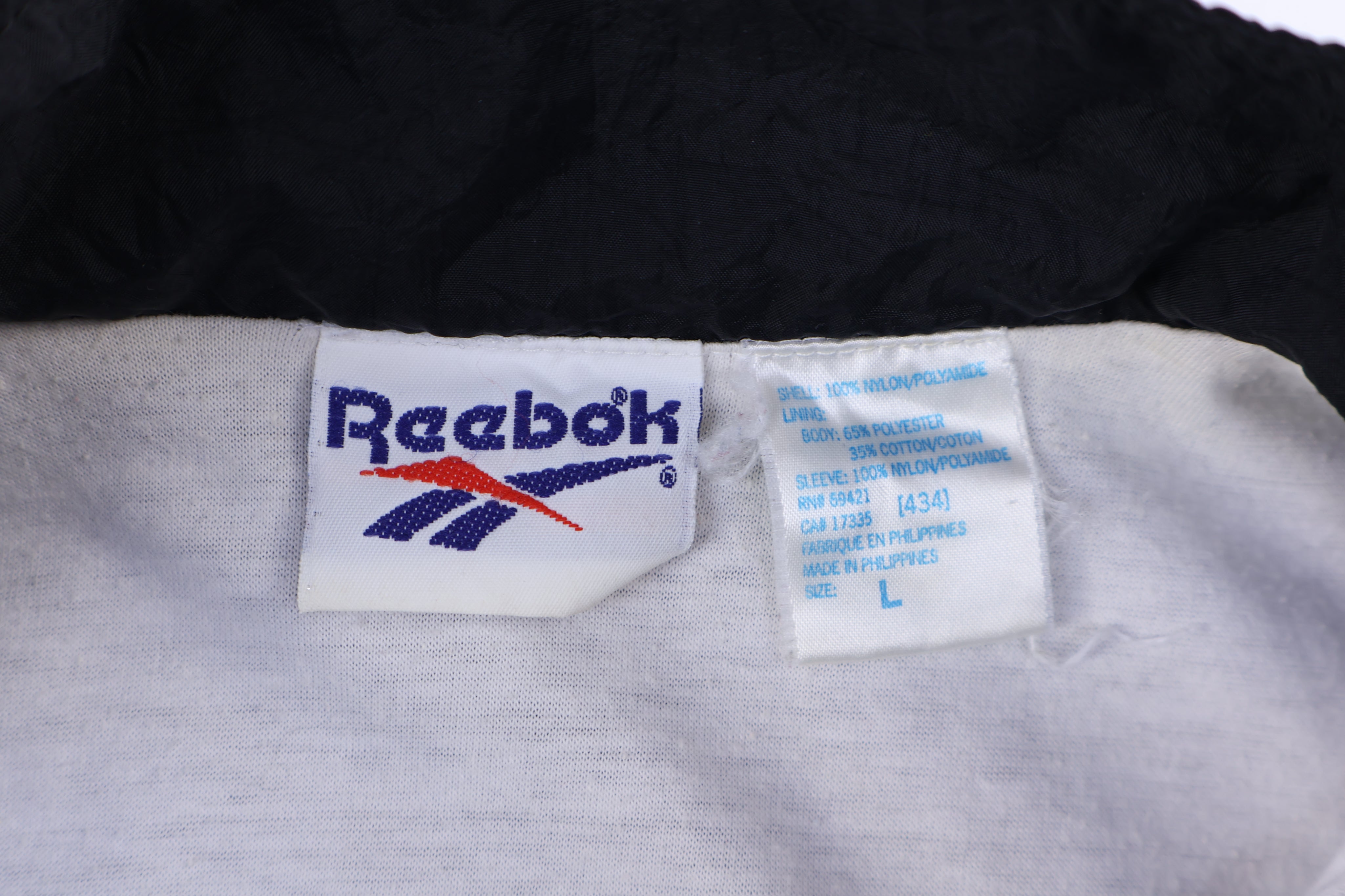 90's Reebok Embroidered Logo Multicolor Full Zip Jacket