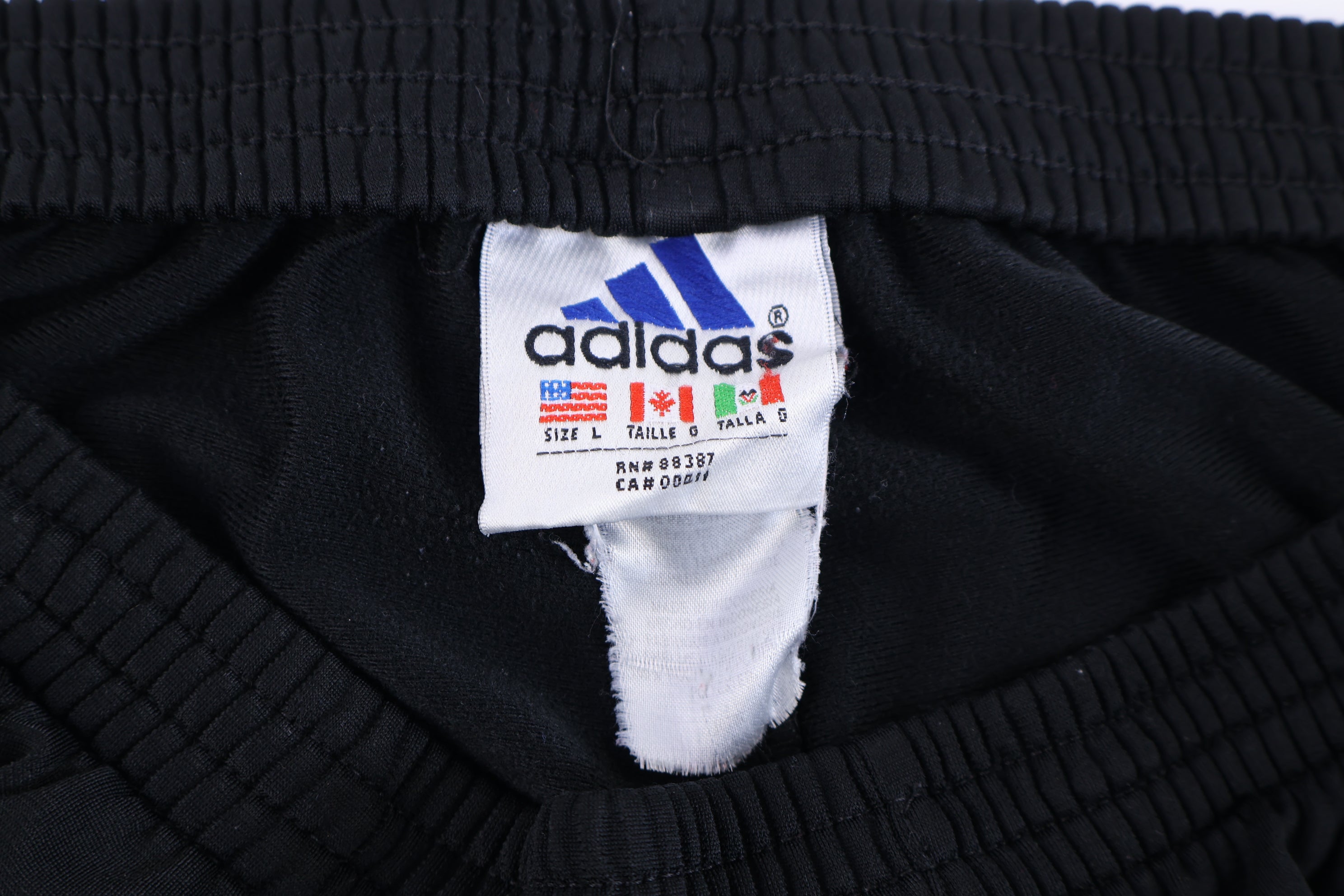 90's Adidas Embroidered Logo Black & White Pants