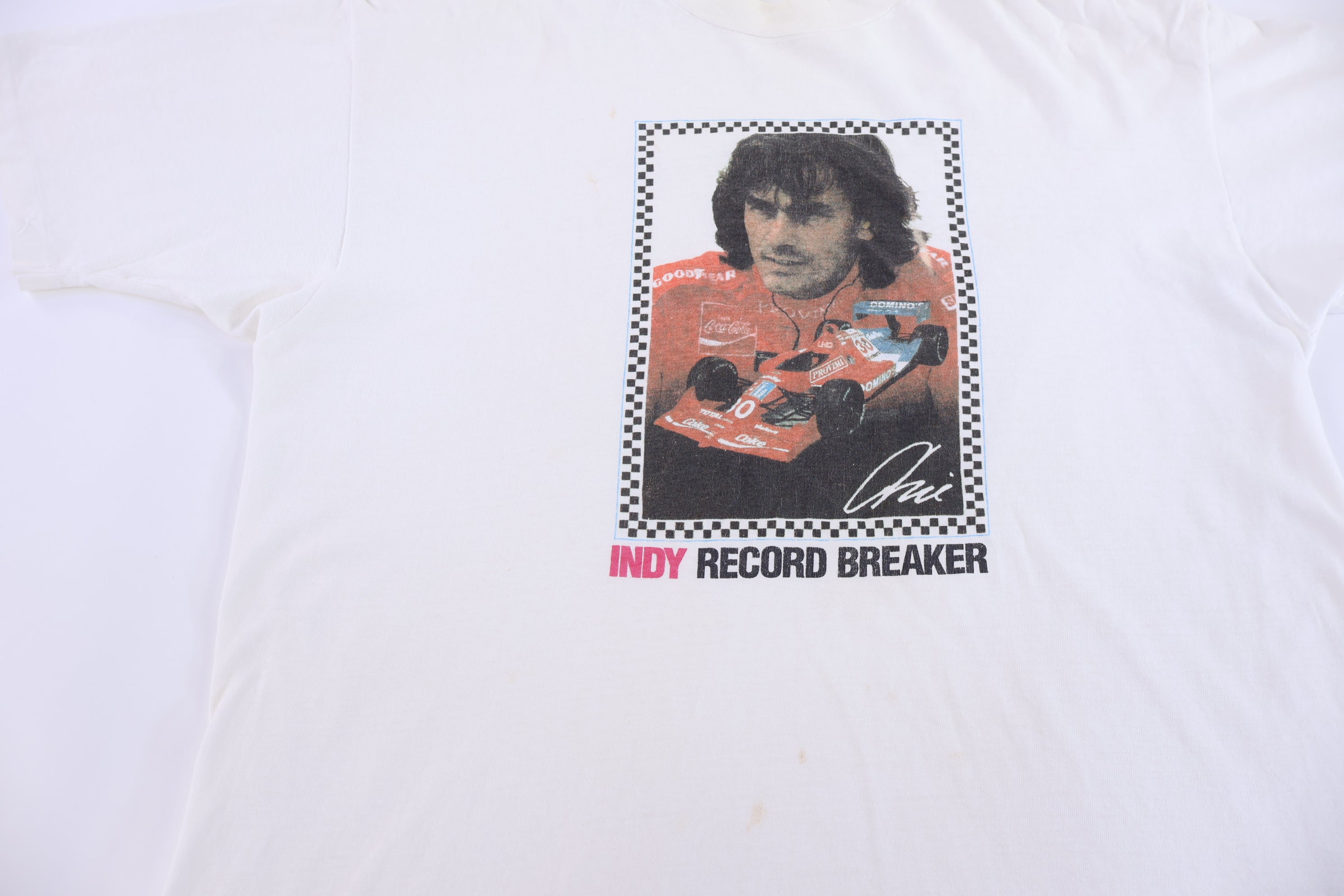 80's Arie Luyendyk Indy Record Breaker Racing T-shirt