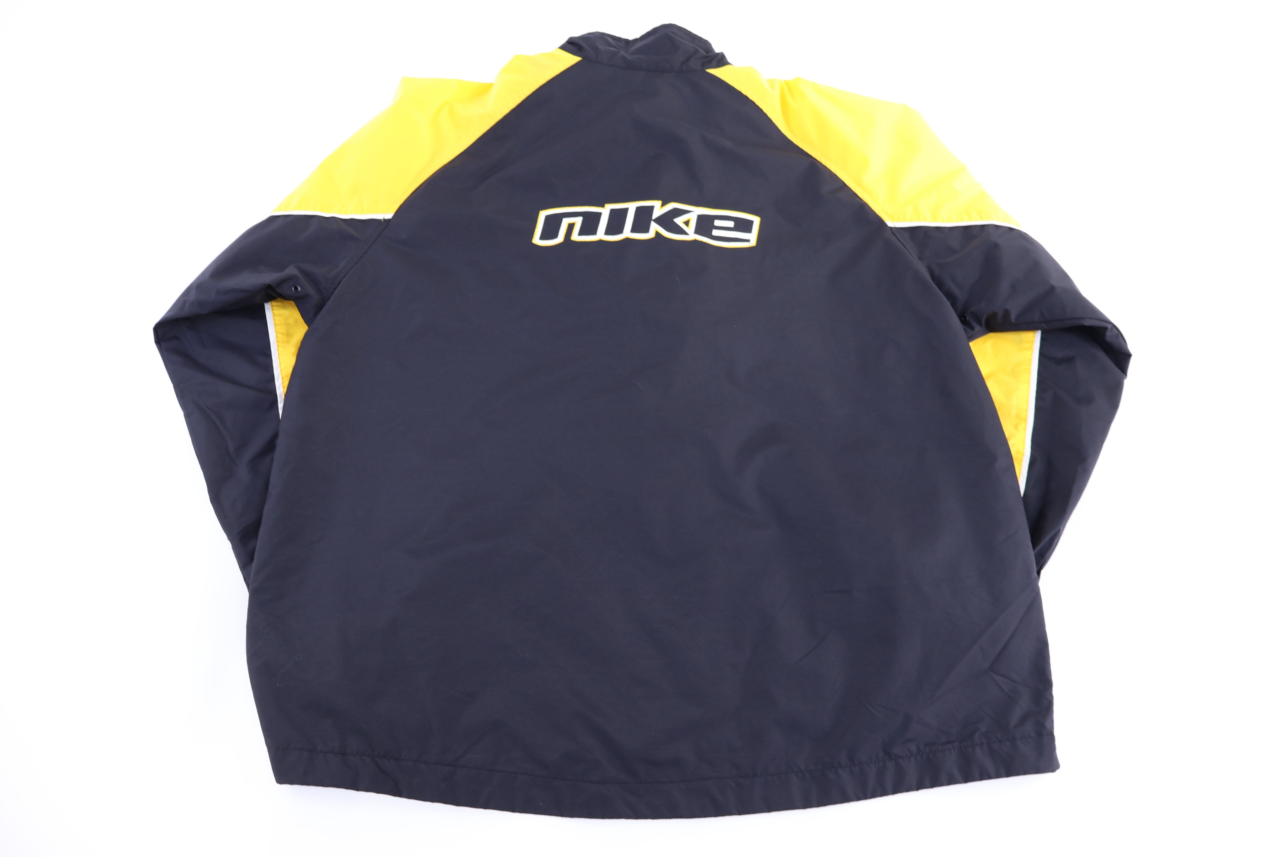 Vintage Nike Embroidered Logo Black & Yellow Windbreaker