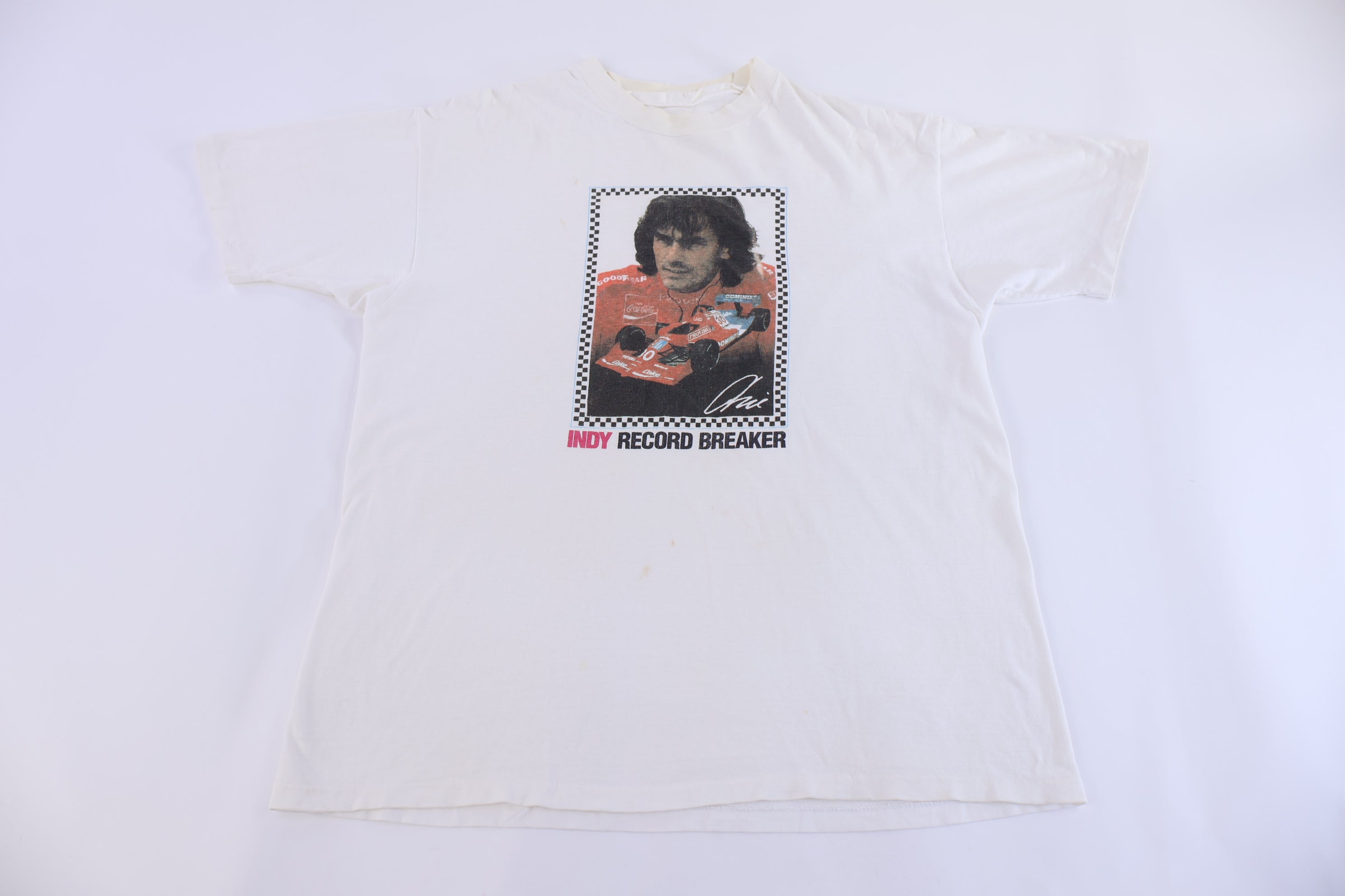 80's Arie Luyendyk Indy Record Breaker Racing T-shirt