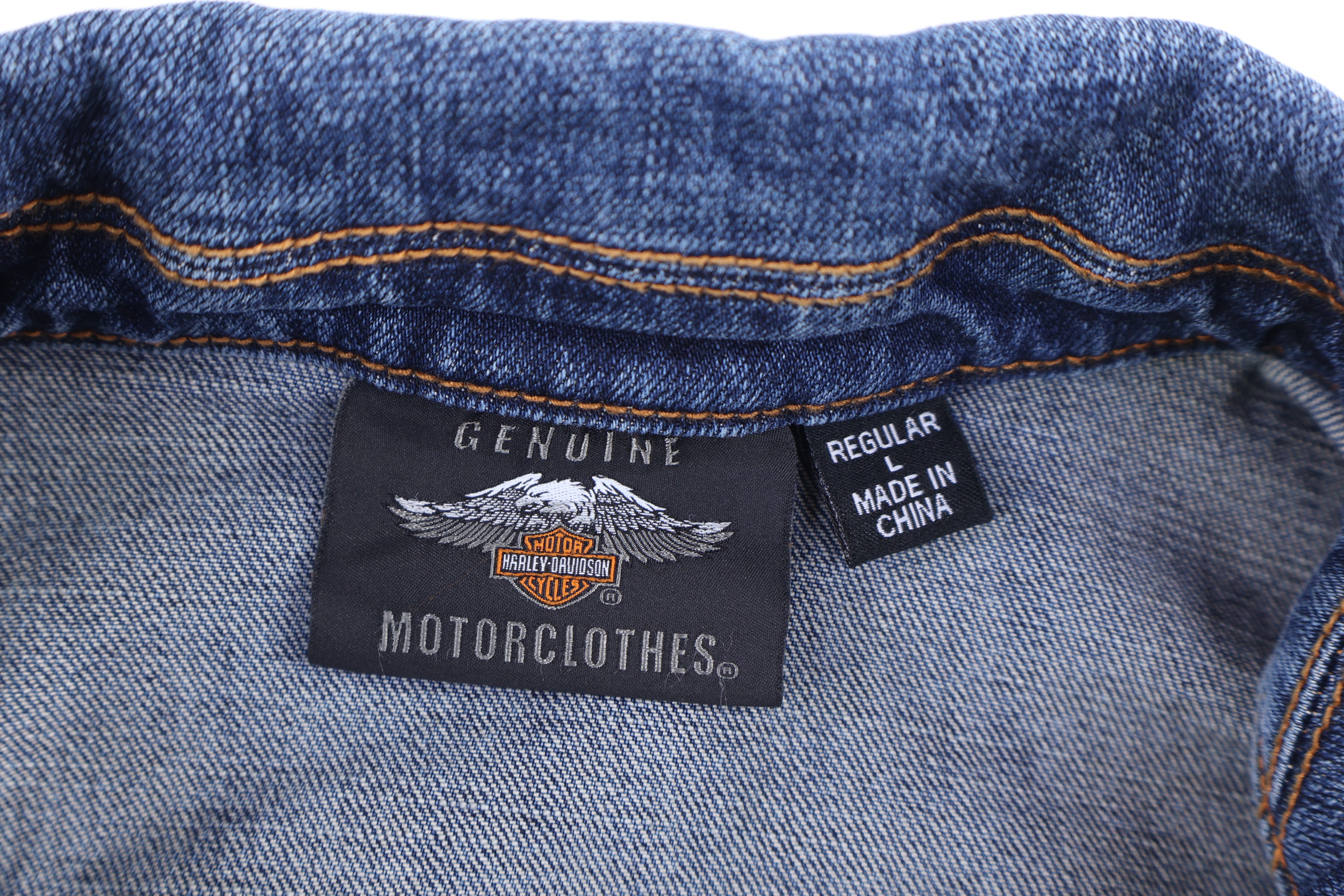 Harley Davidson Motorcycles Dark Wash Denim Jacket