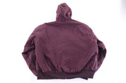 Carhartt Logo Patch Burgundy Full Zip Jacket