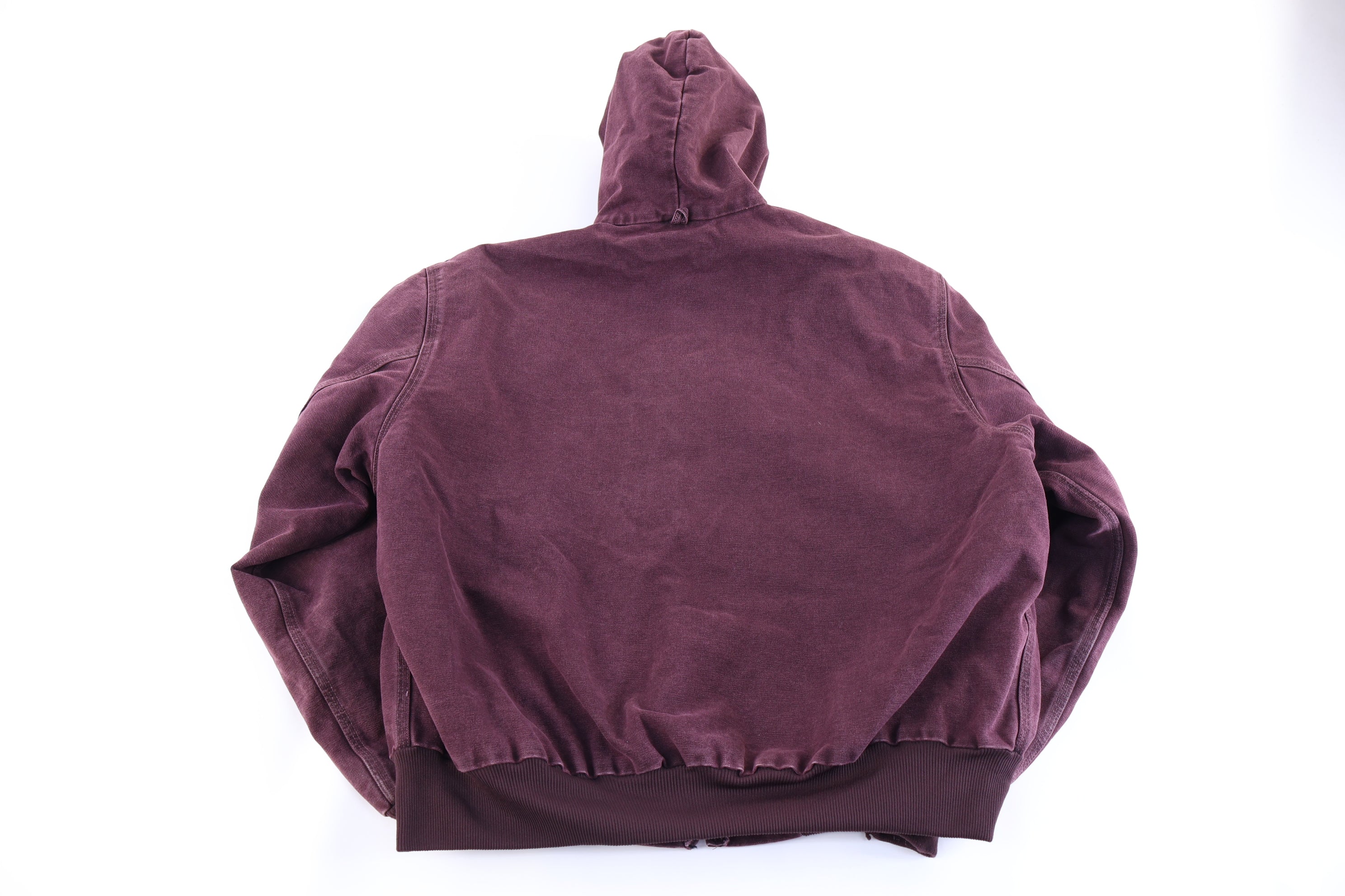 Carhartt Logo Patch Burgundy Full Zip Jacket