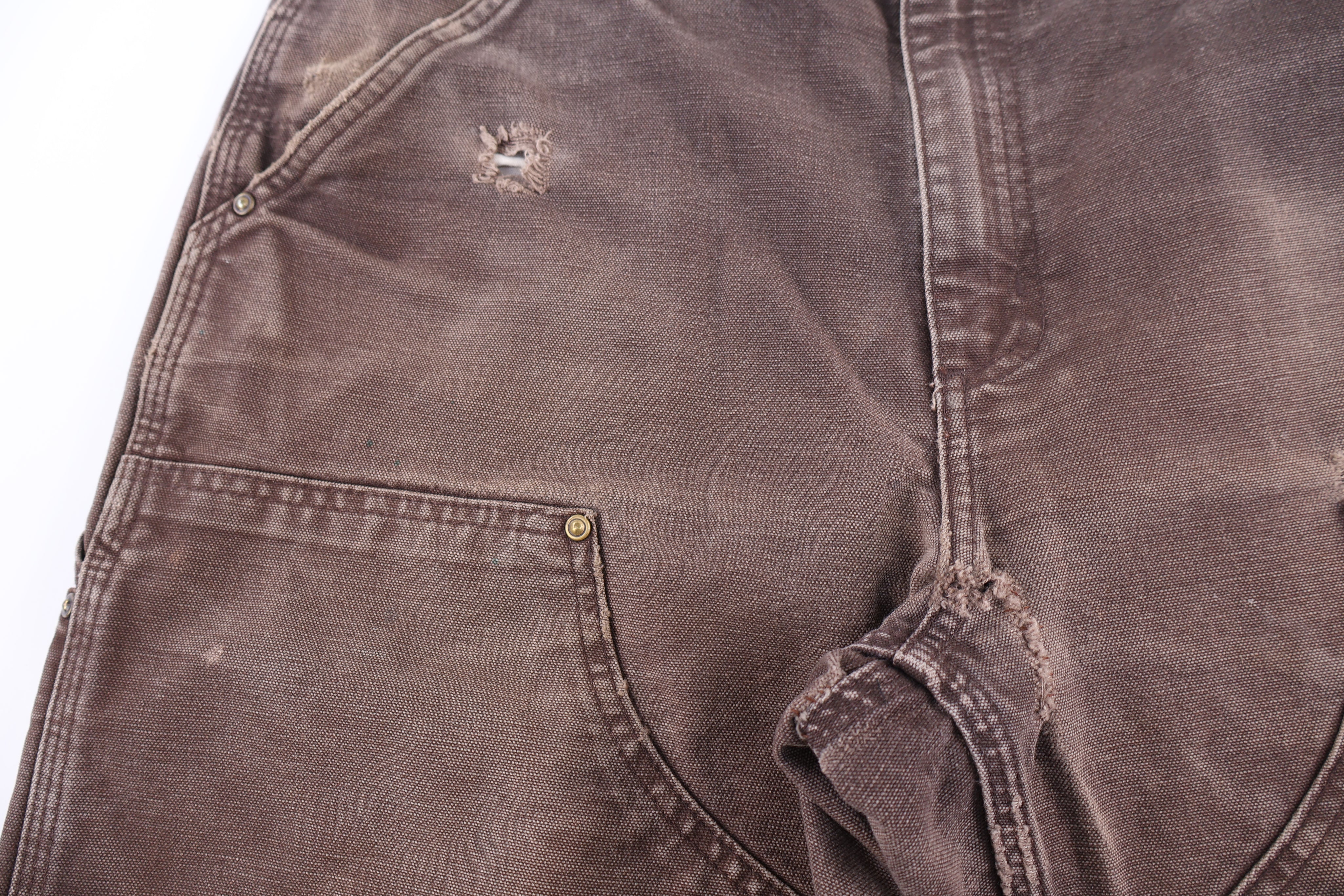 Carhartt Logo Patch Brown Double Knee Pants
