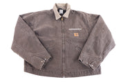 Carhartt Logo Patch Timber Brown Full Zip Detroit Jacket