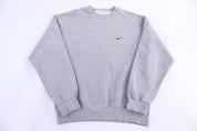 Vintage Nike Embroidered Logo Grey Sweatshirt