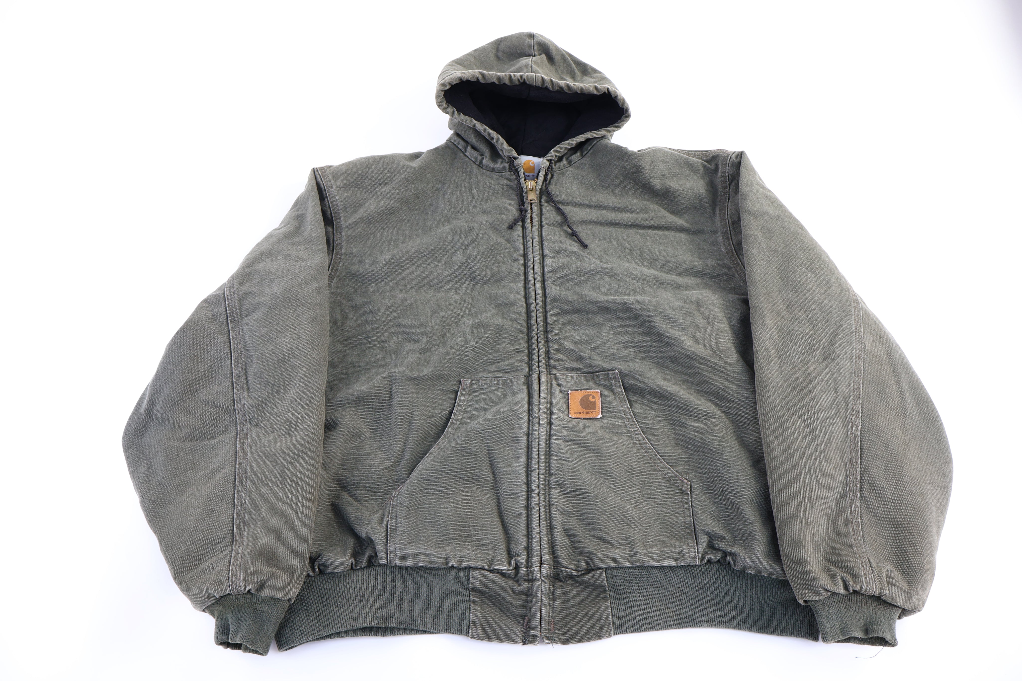 Carhartt Logo Patch Green Full Zip Jacket