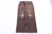 Carhartt Logo Patch Brown Double Knee Pants