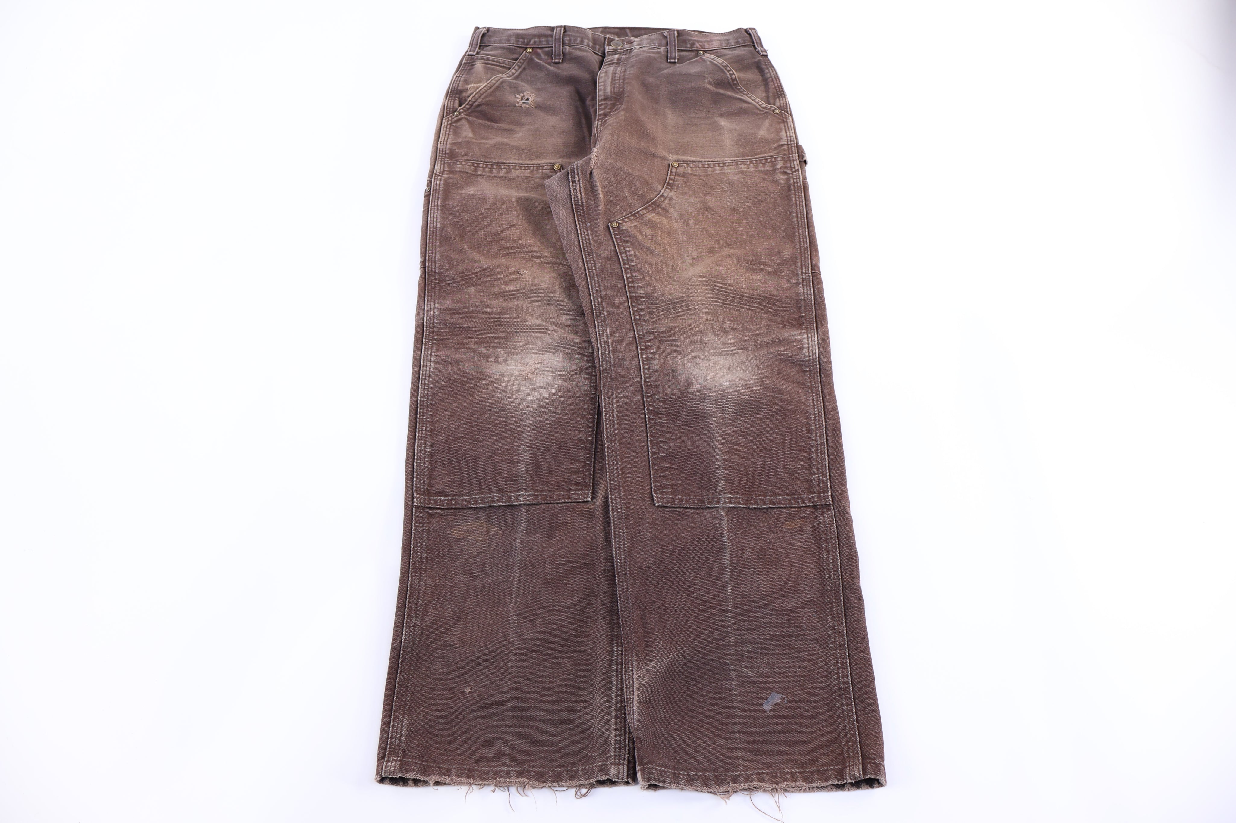 Carhartt Logo Patch Brown Double Knee Pants