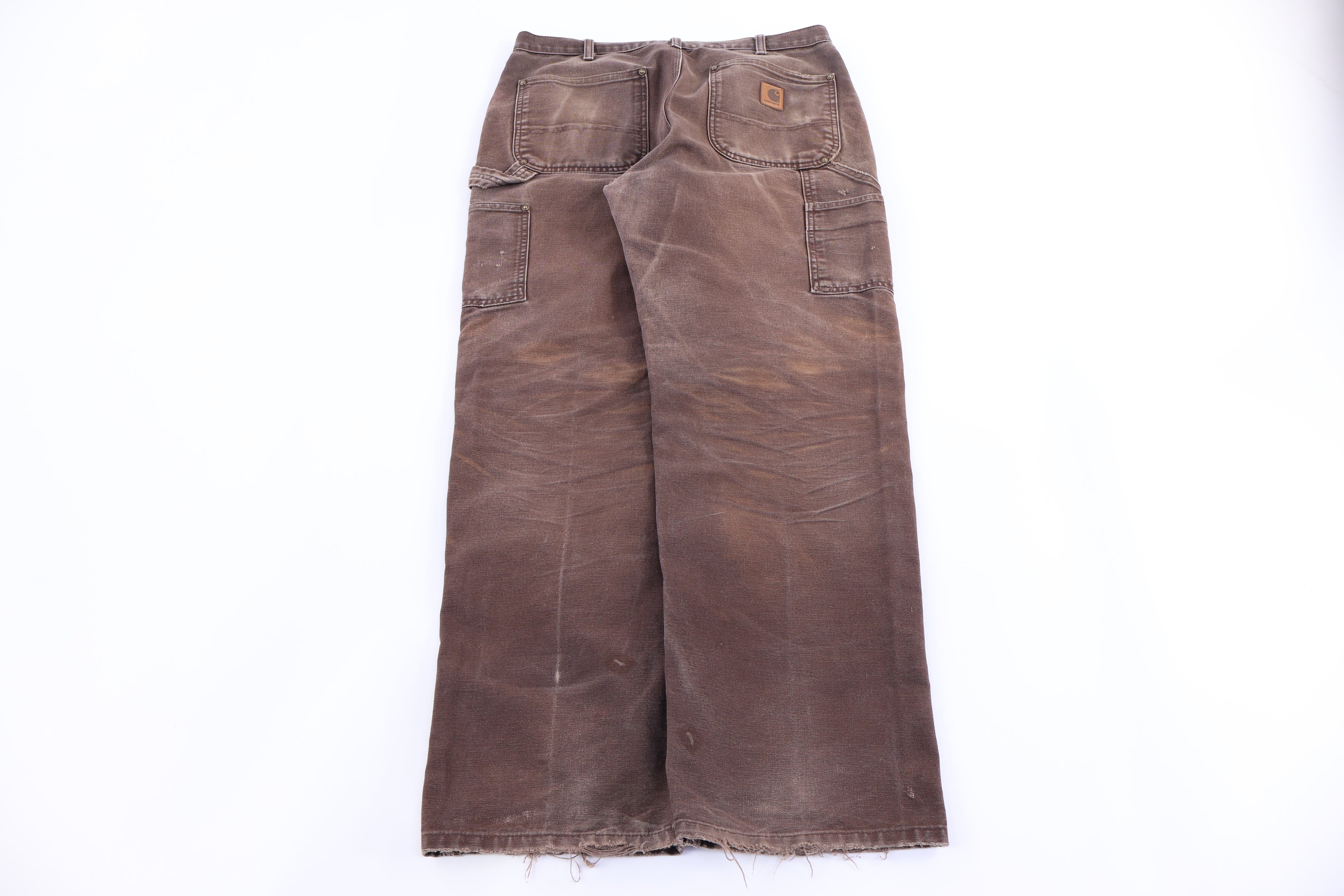 Carhartt Logo Patch Brown Double Knee Pants