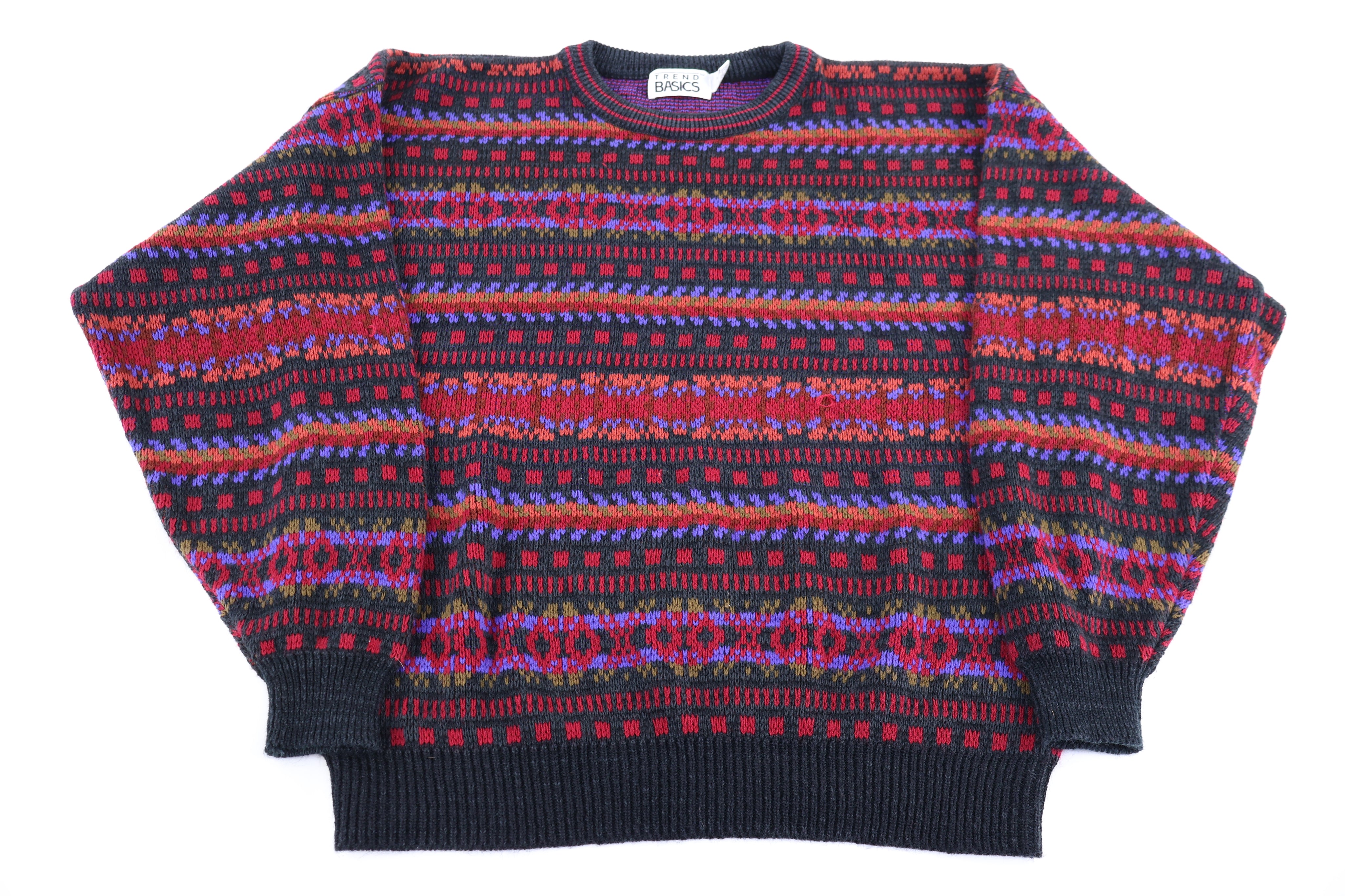 90's Trend Basics Multicolor Knit Sweater