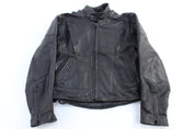 Vintage Full Zip Black Leather Jacket