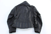 Vintage Full Zip Black Leather Jacket