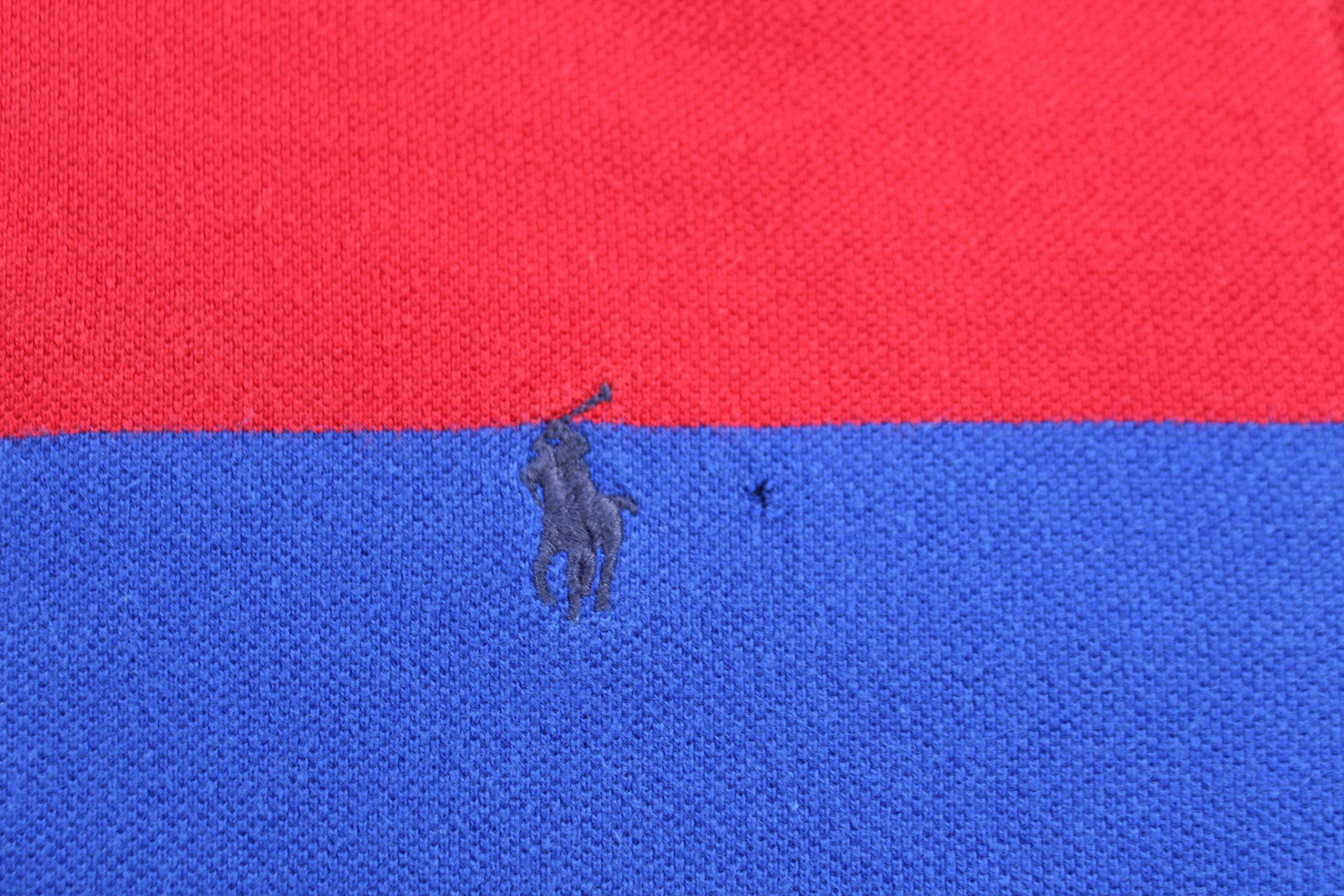 Youth Polo Ralph Lauren Red & Blue Quarter Zip Sweater