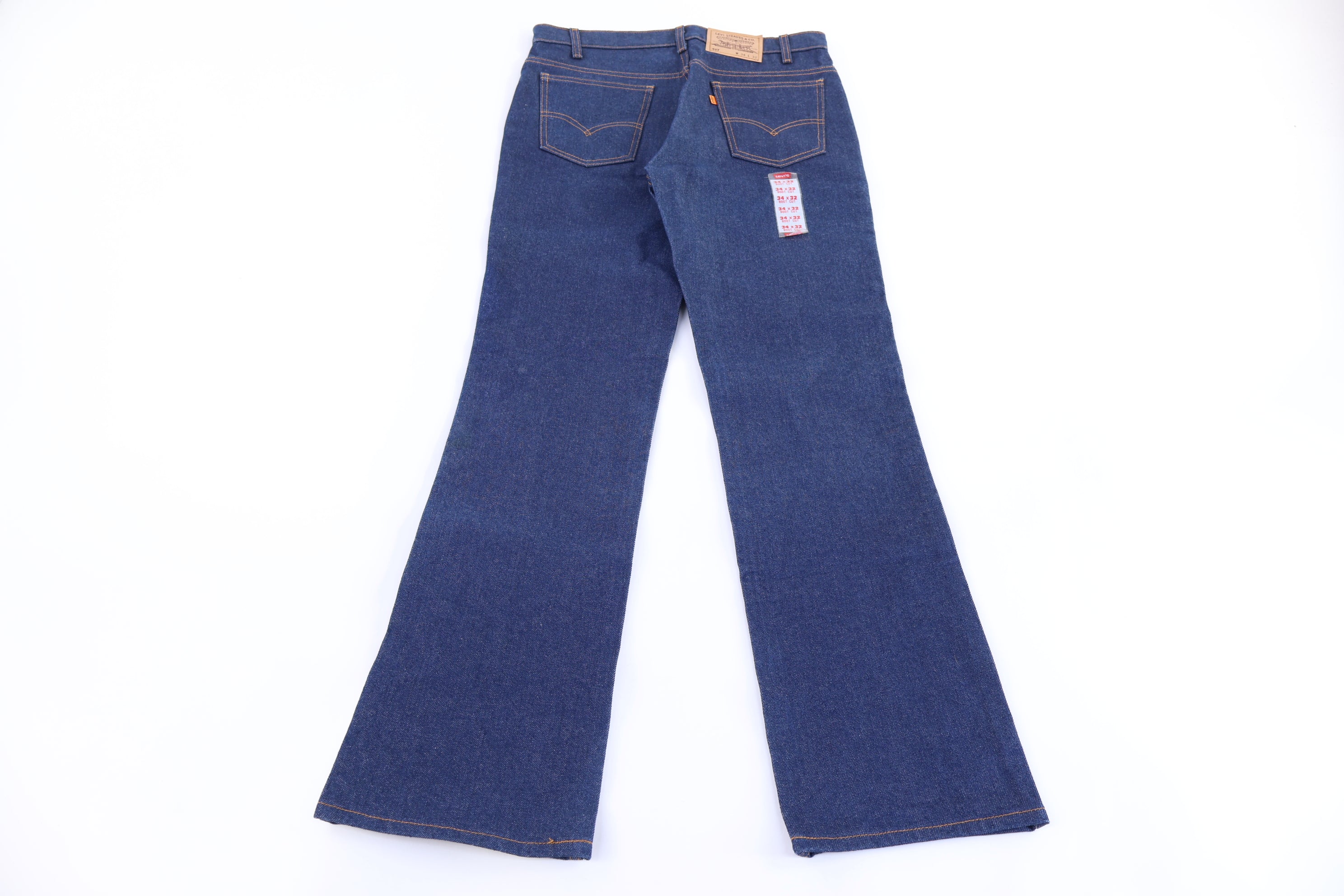 90's Dead Stock Levi's 517 Orange Tab Dark Wash Denim Jeans