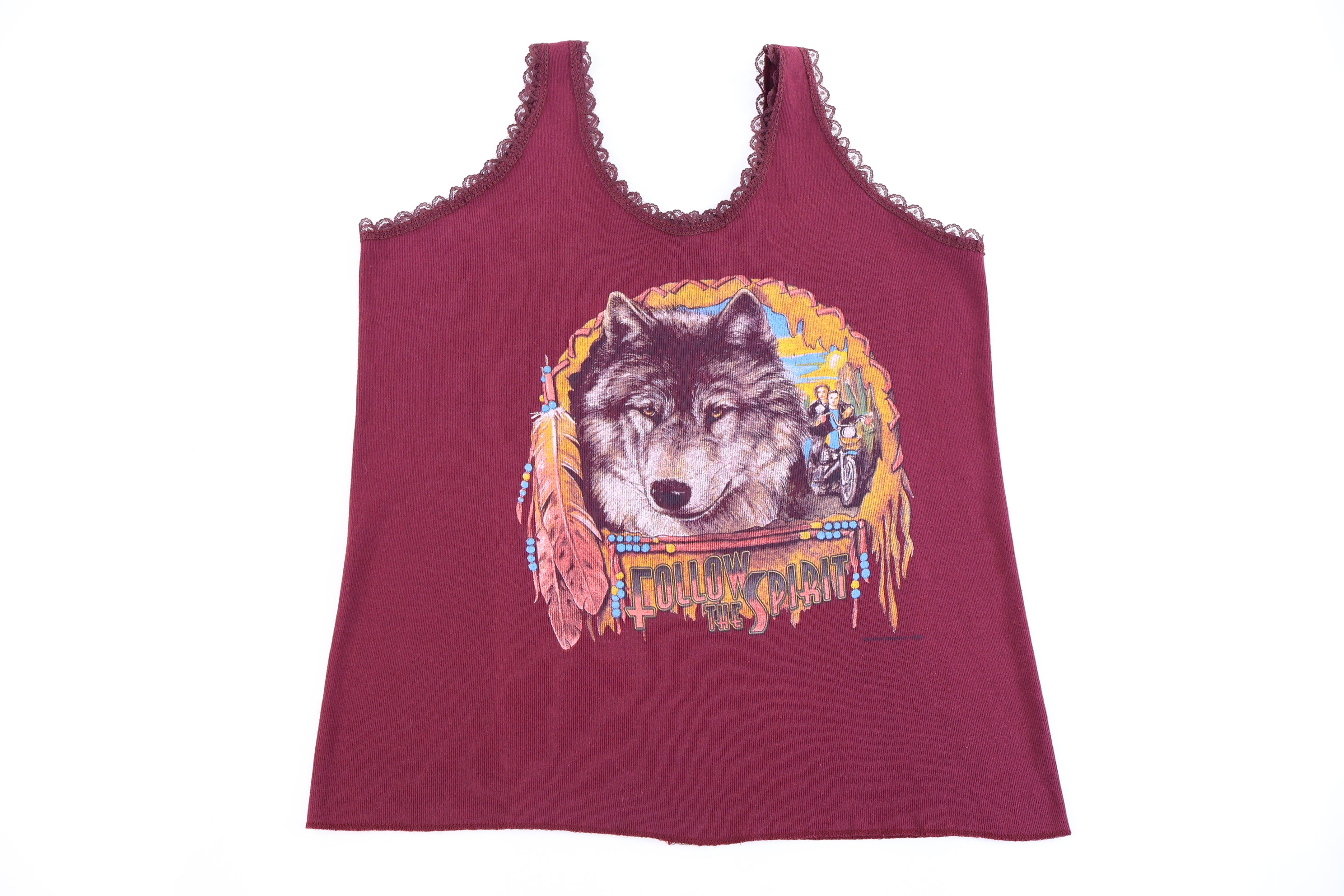Women's 90's Follow The Spirit Biker Graphic Tank Top