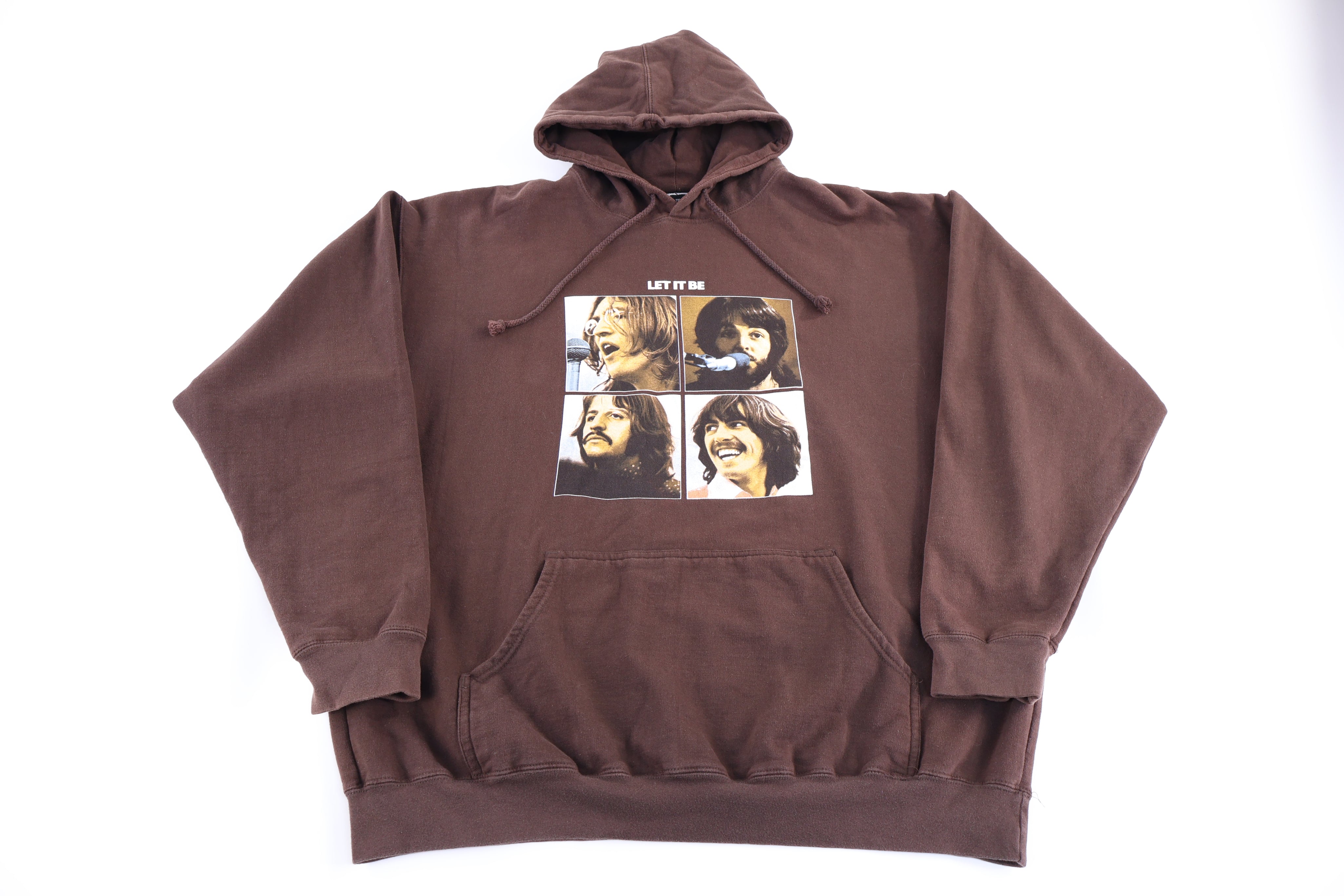 Vintage The Beatles Brown Pullover Hoodie