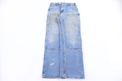 Carhartt Logo Patch Light Wash Double Knee Denim Jeans