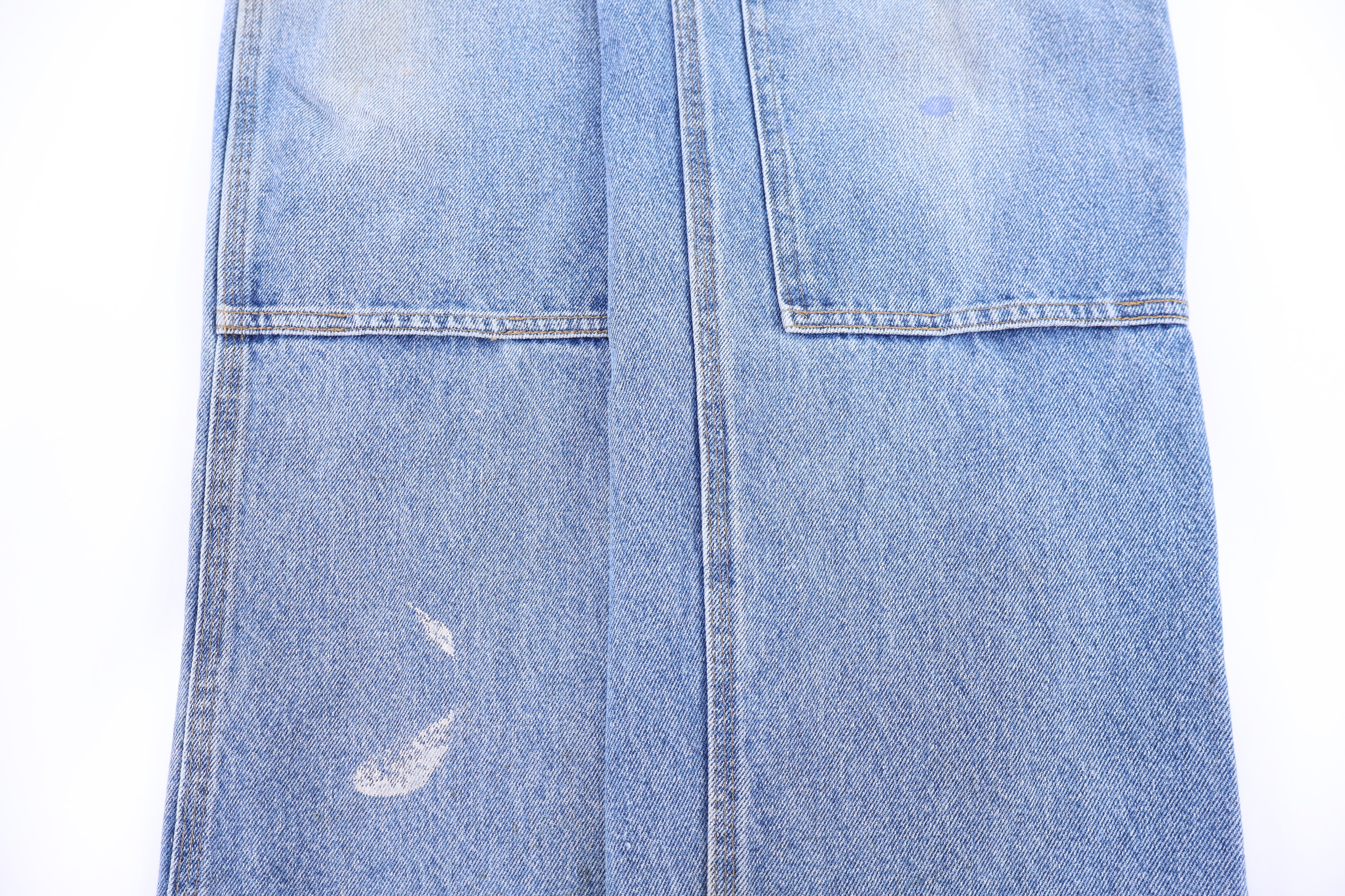 Carhartt Logo Patch Light Wash Double Knee Denim Jeans