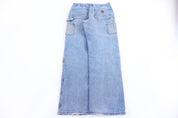 Carhartt Logo Patch Light Wash Double Knee Denim Jeans