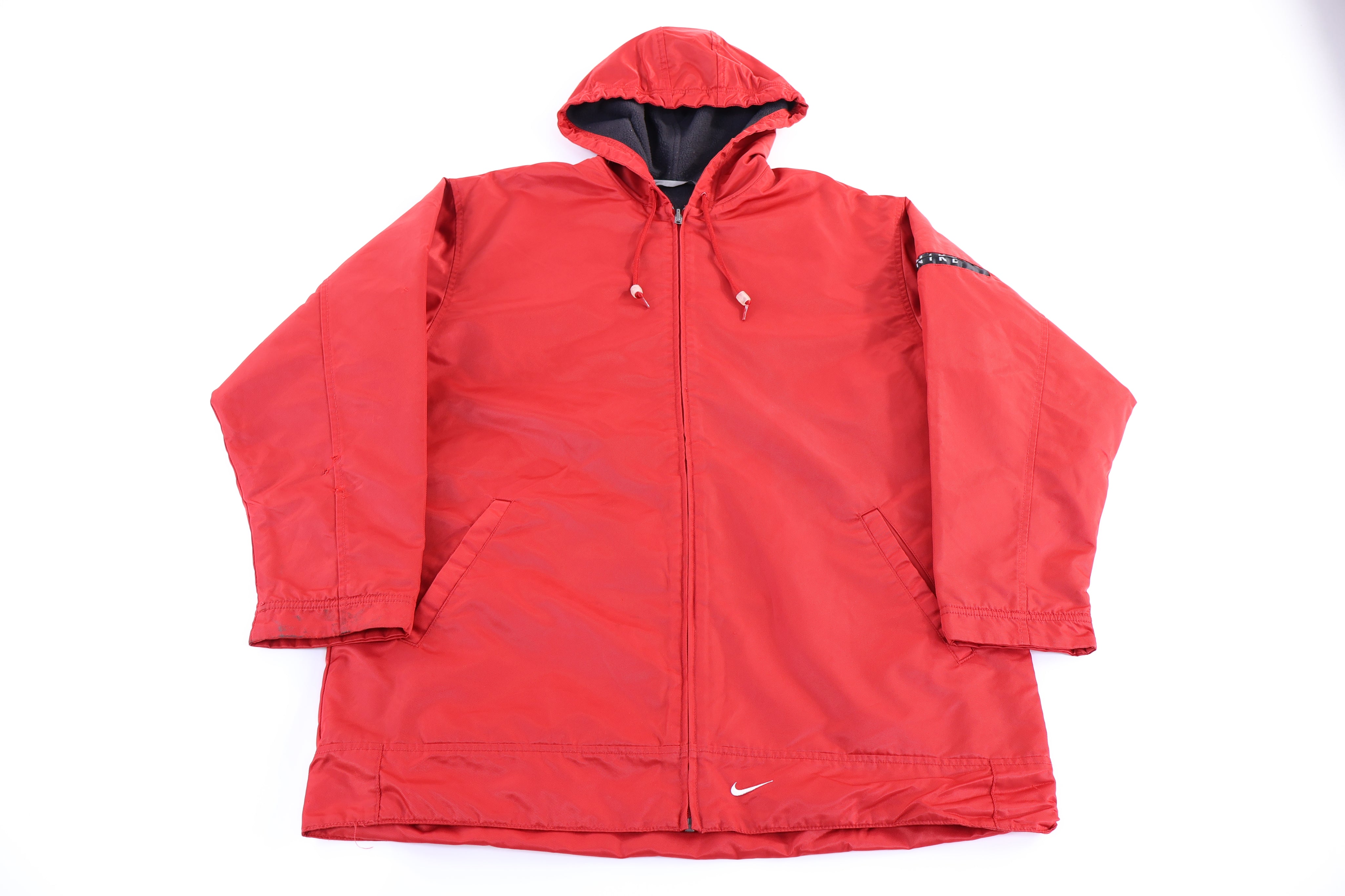 Vintage Nike Embroidered Logo Full Zip Red Jacket
