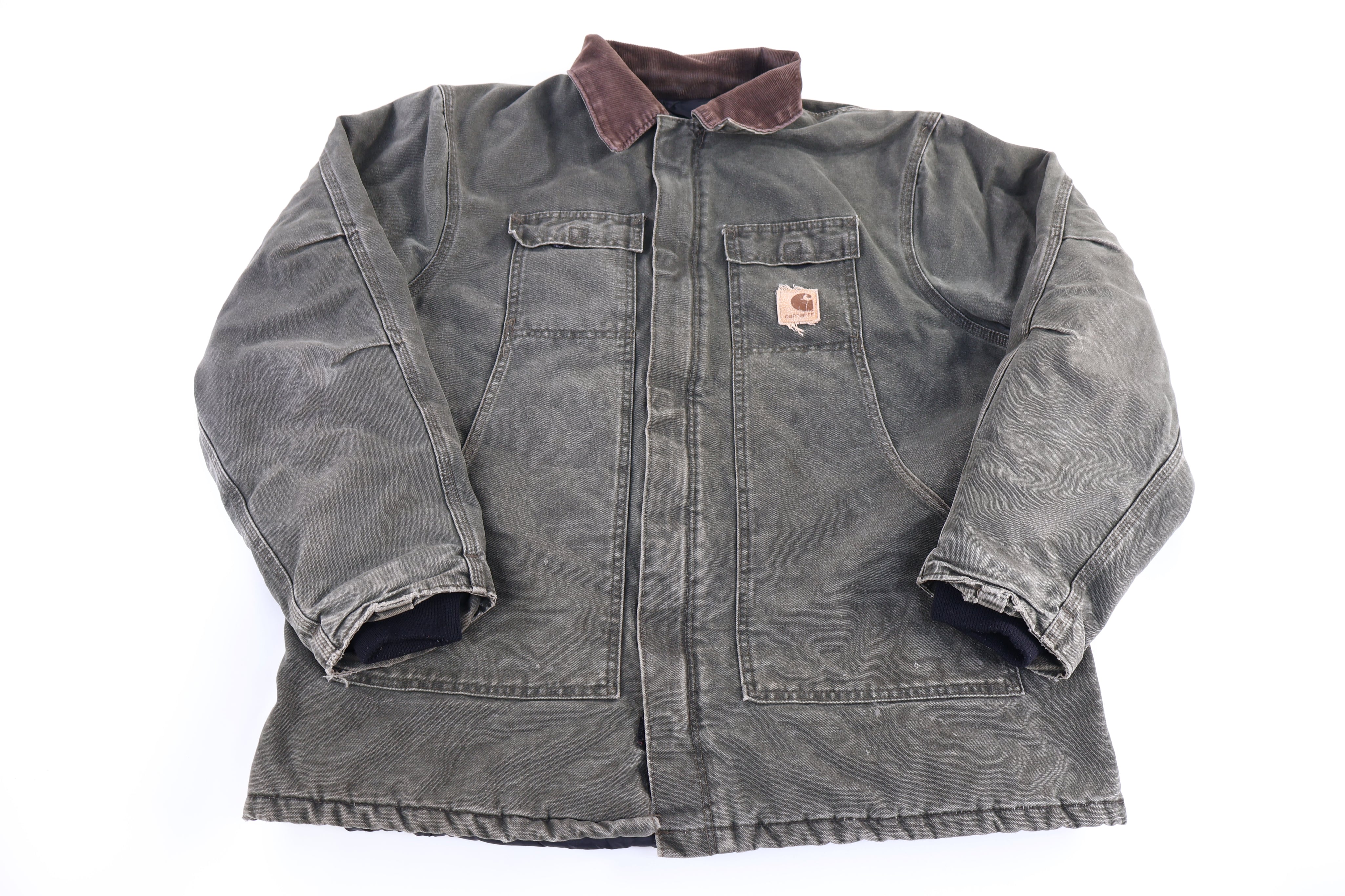 Carhartt Logo Patch Green Full Zip Jacket