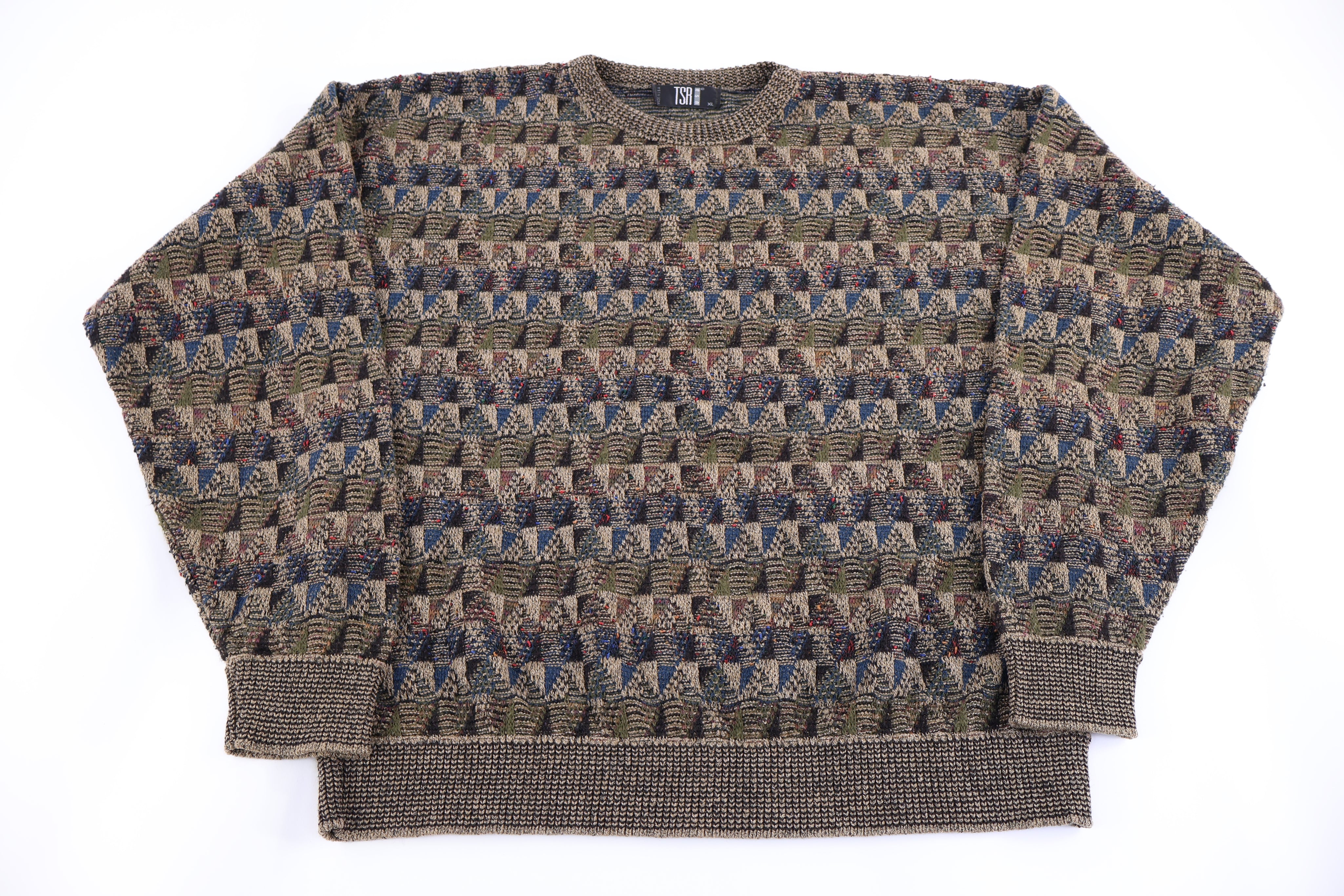 90's TSR Multipattern Knit Sweater