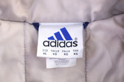 90's Adidas Embroidered Logo Blue Full Zip Jacket