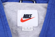 90's Nike Embroidered Logo Blue & White Full Zip Jacket