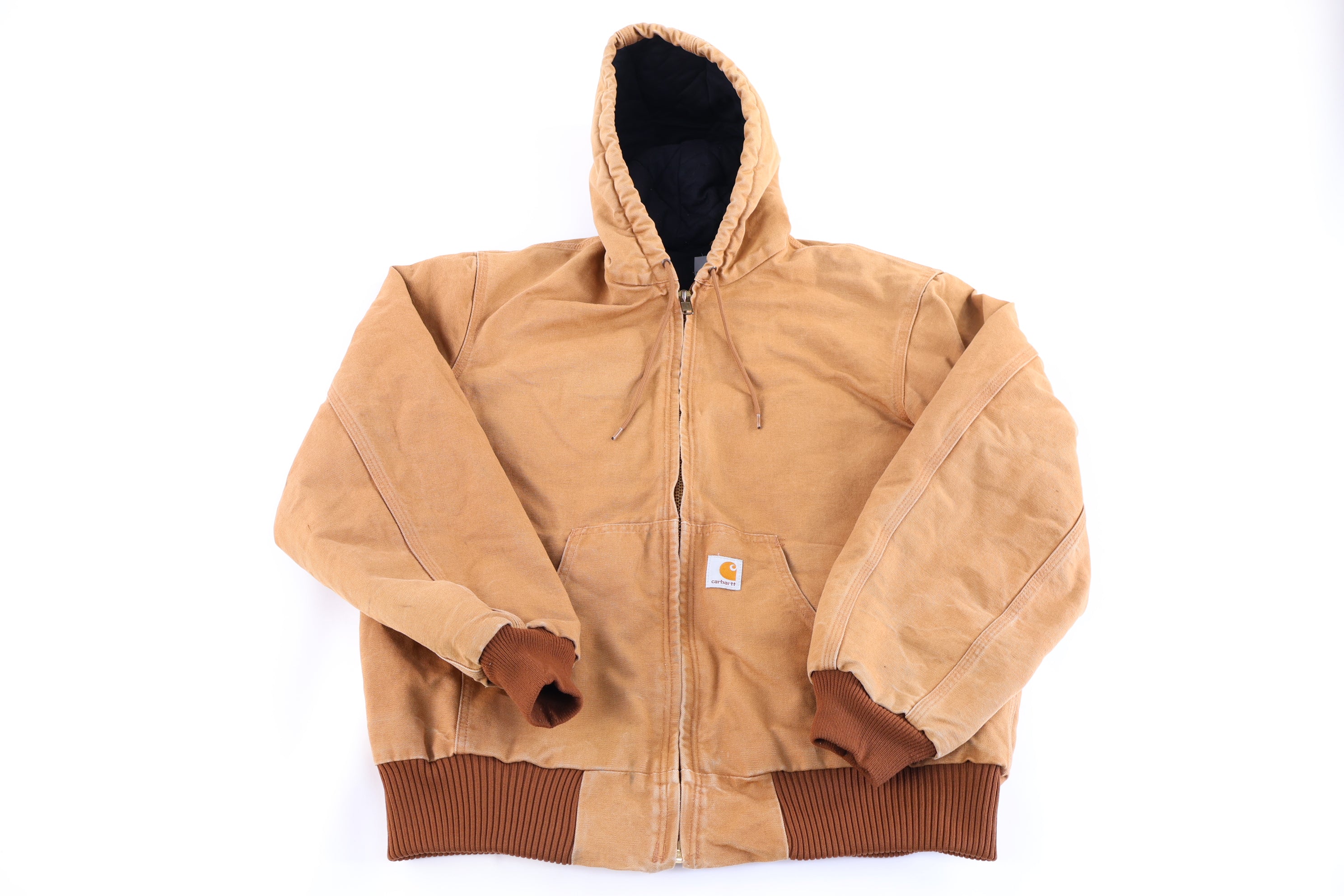 Carhartt Logo Patch Tan Full Zip Jacket