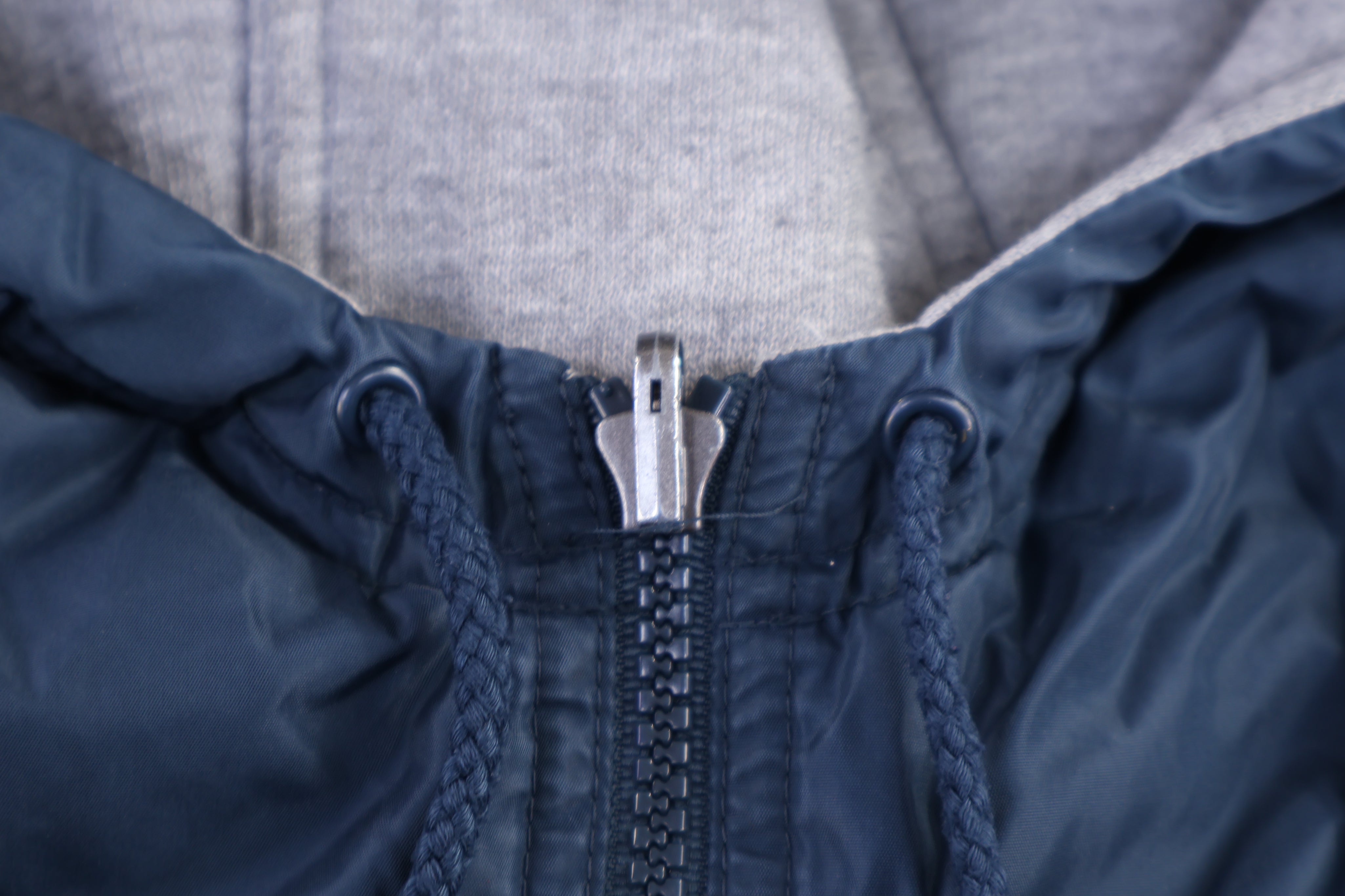90's Adidas Embroidered Logo Blue & Grey Reversible Jacket